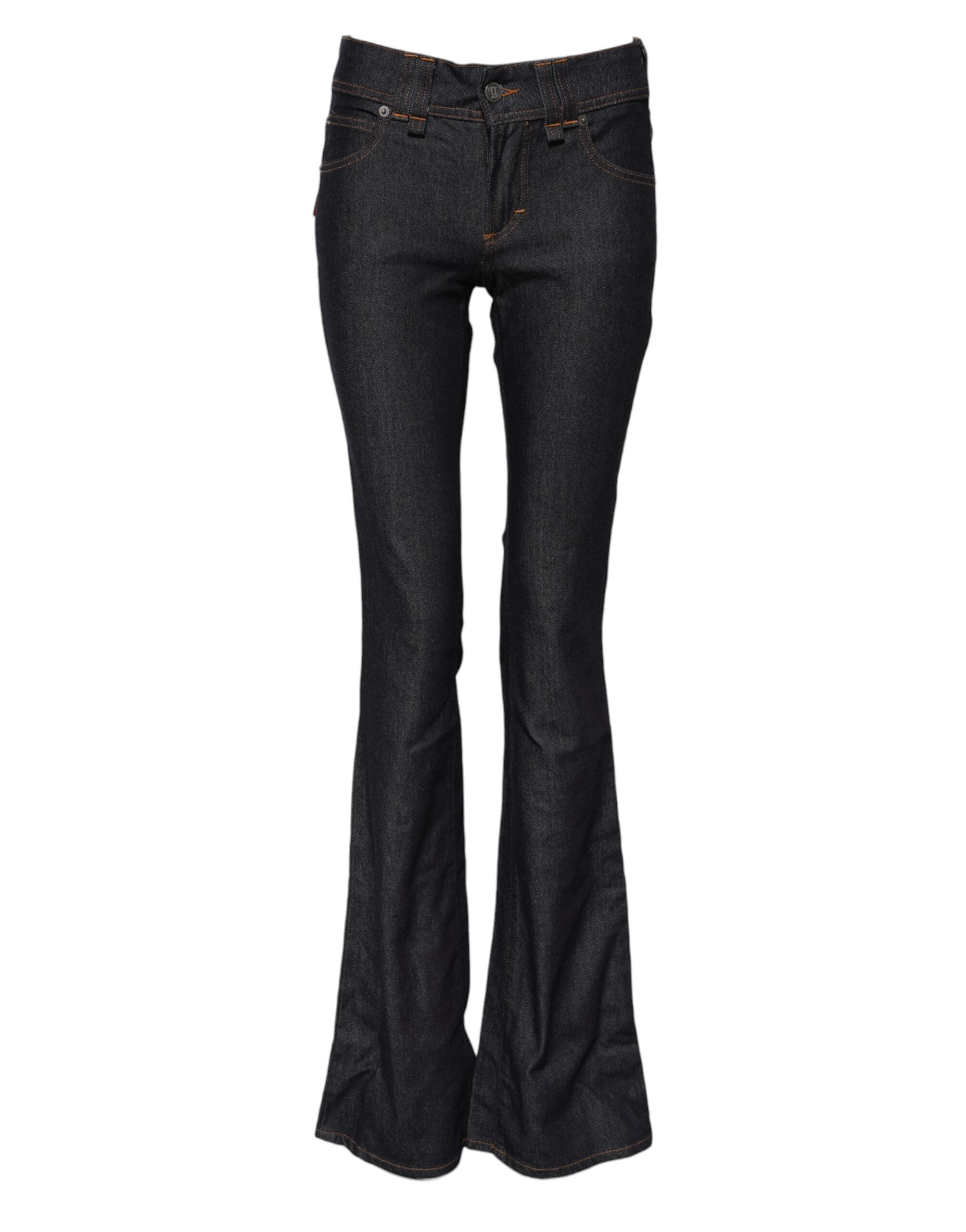 Jean large en coton bleu taille moyenne John Galliano