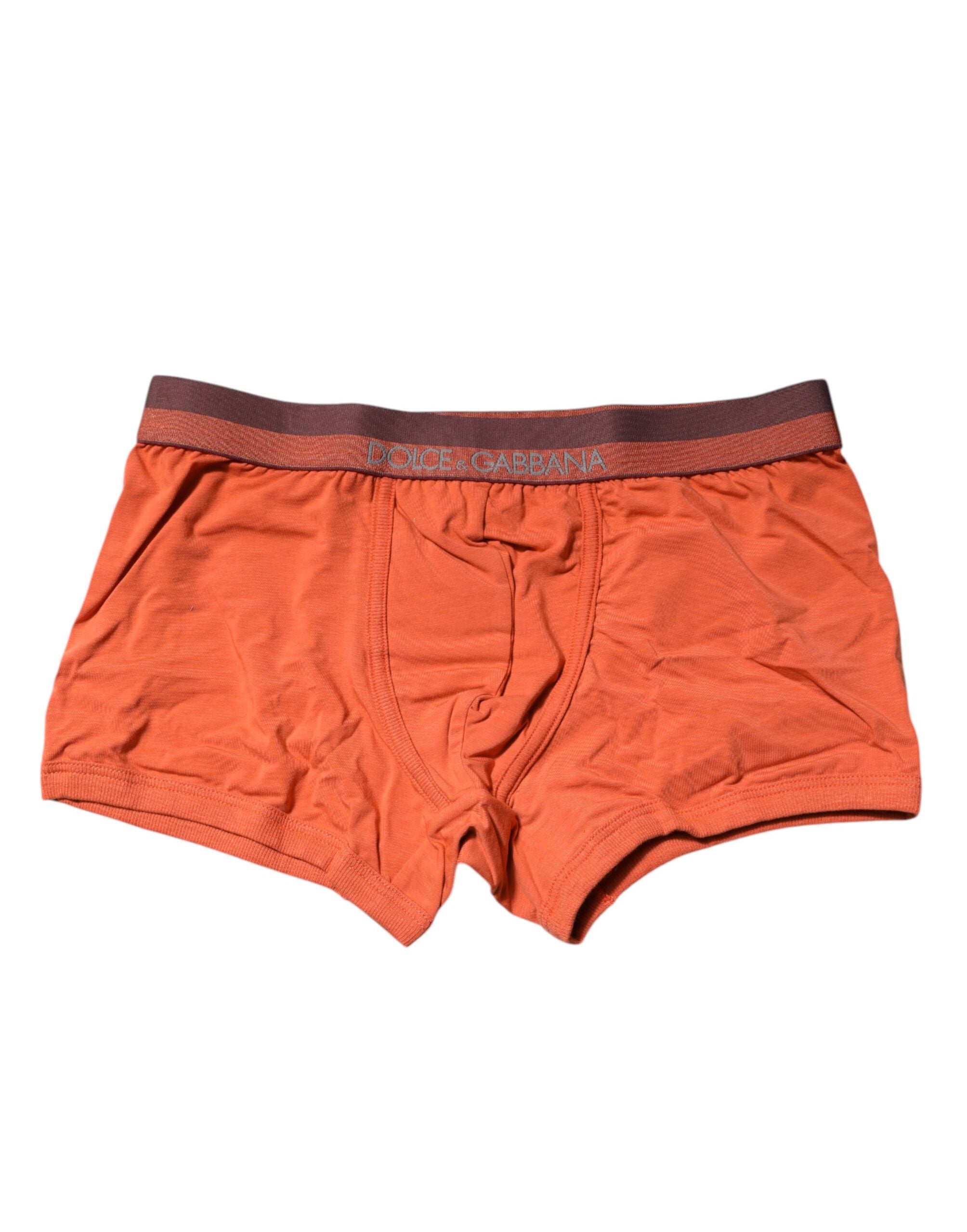 Boxer en coton orange Dolce & Gabbana