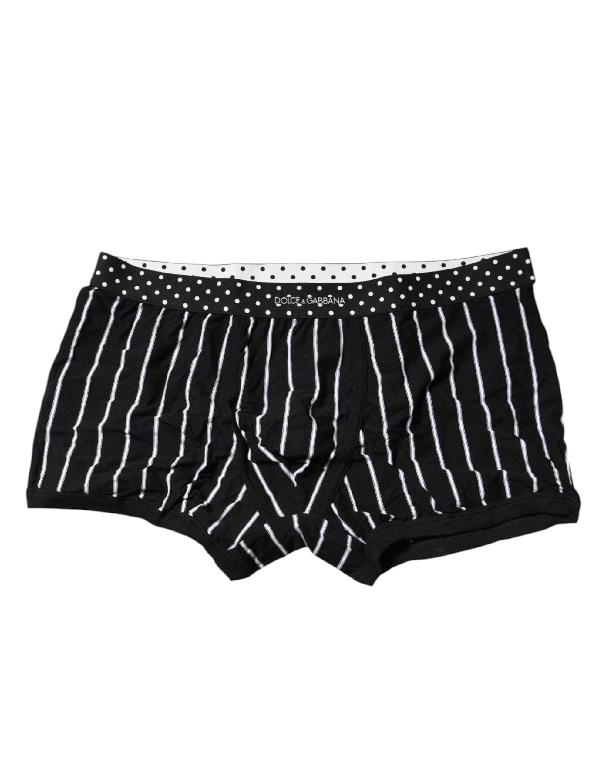 Boxer classique à rayures noires et blanches Dolce & Gabbana