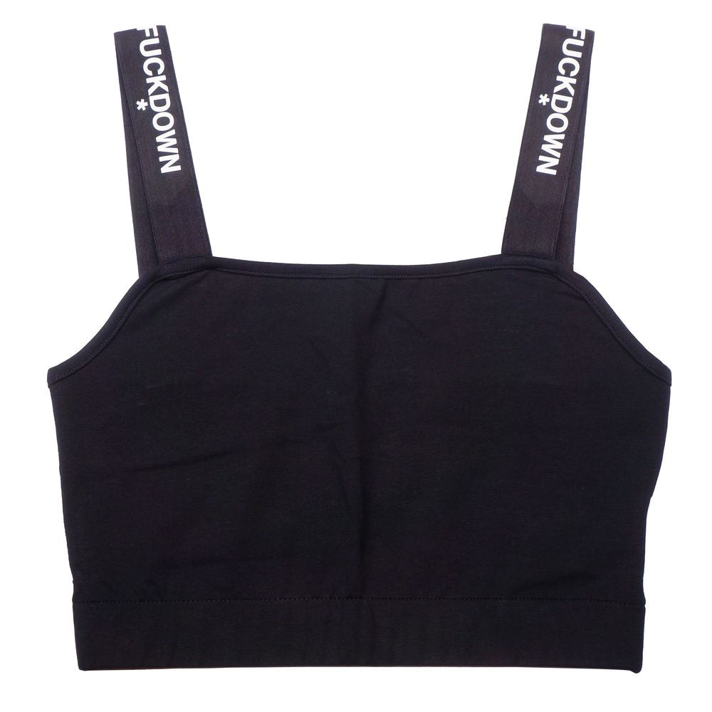 Comme Des Fuckdown Schwarzes Baumwoll-Damen-Top