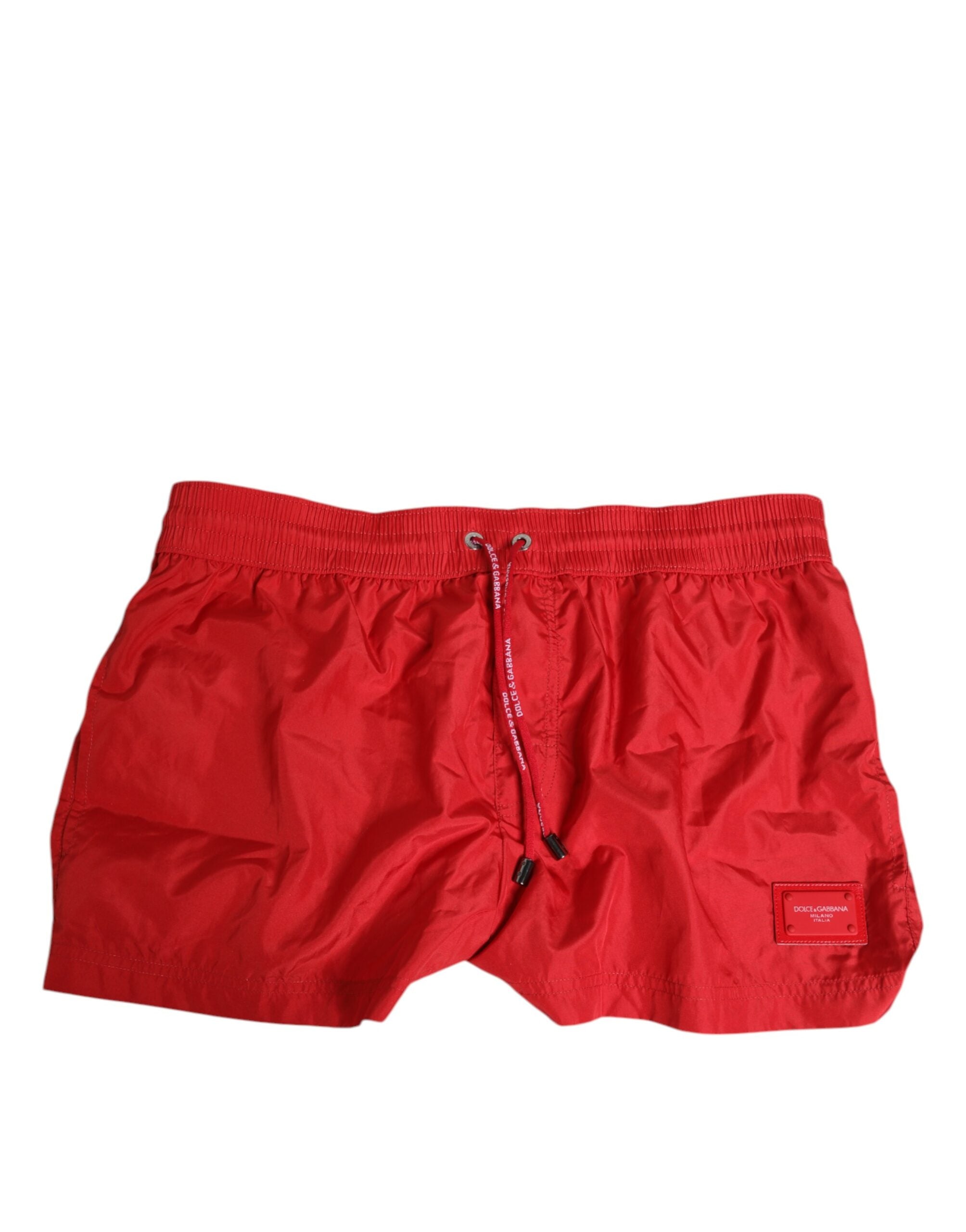 Dolce & Gabbana Rote Kordelzug-Strandmode für Herren