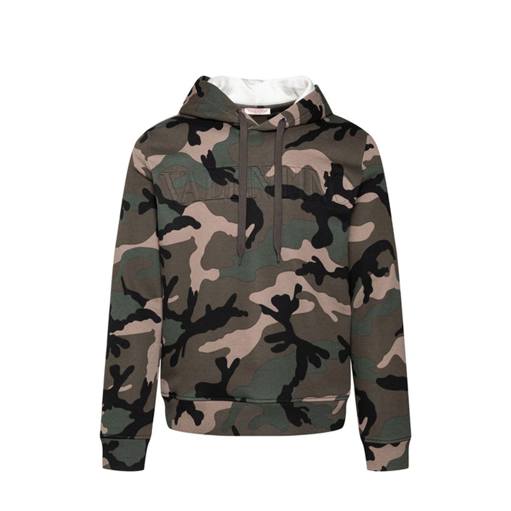 Sweat à capuche à motif camouflage Valentino