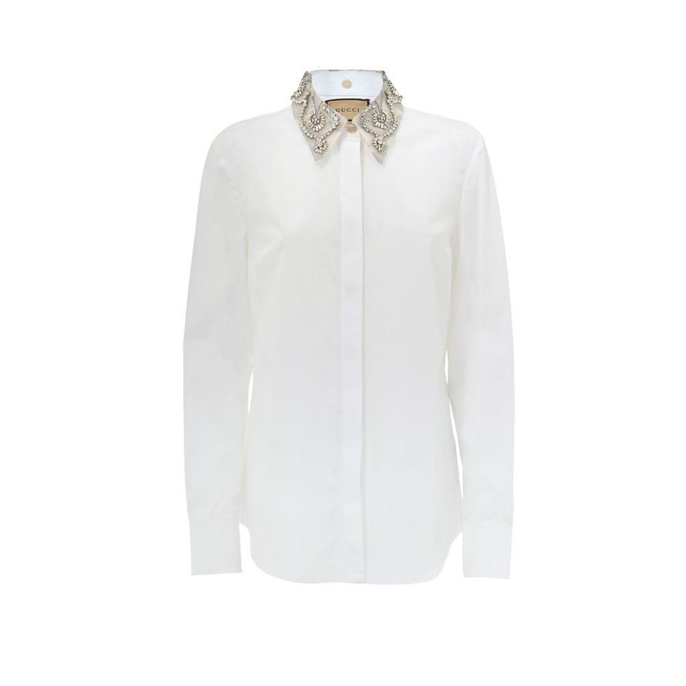 Chemise en coton blanc Gucci