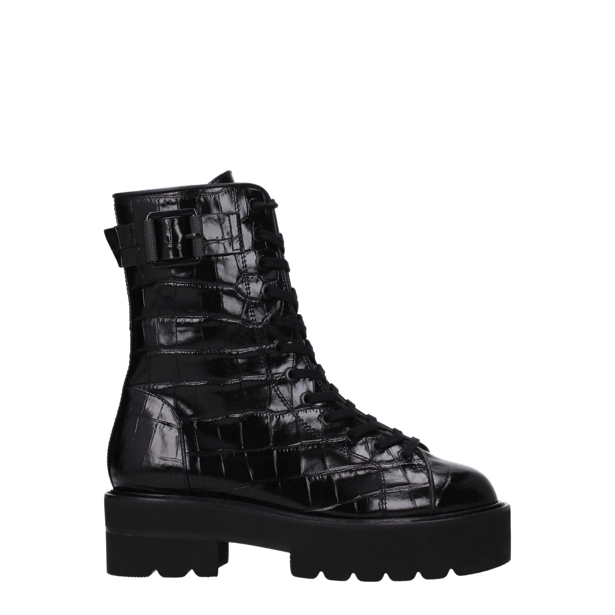 Bottines en cuir noir Stuart Weitzman