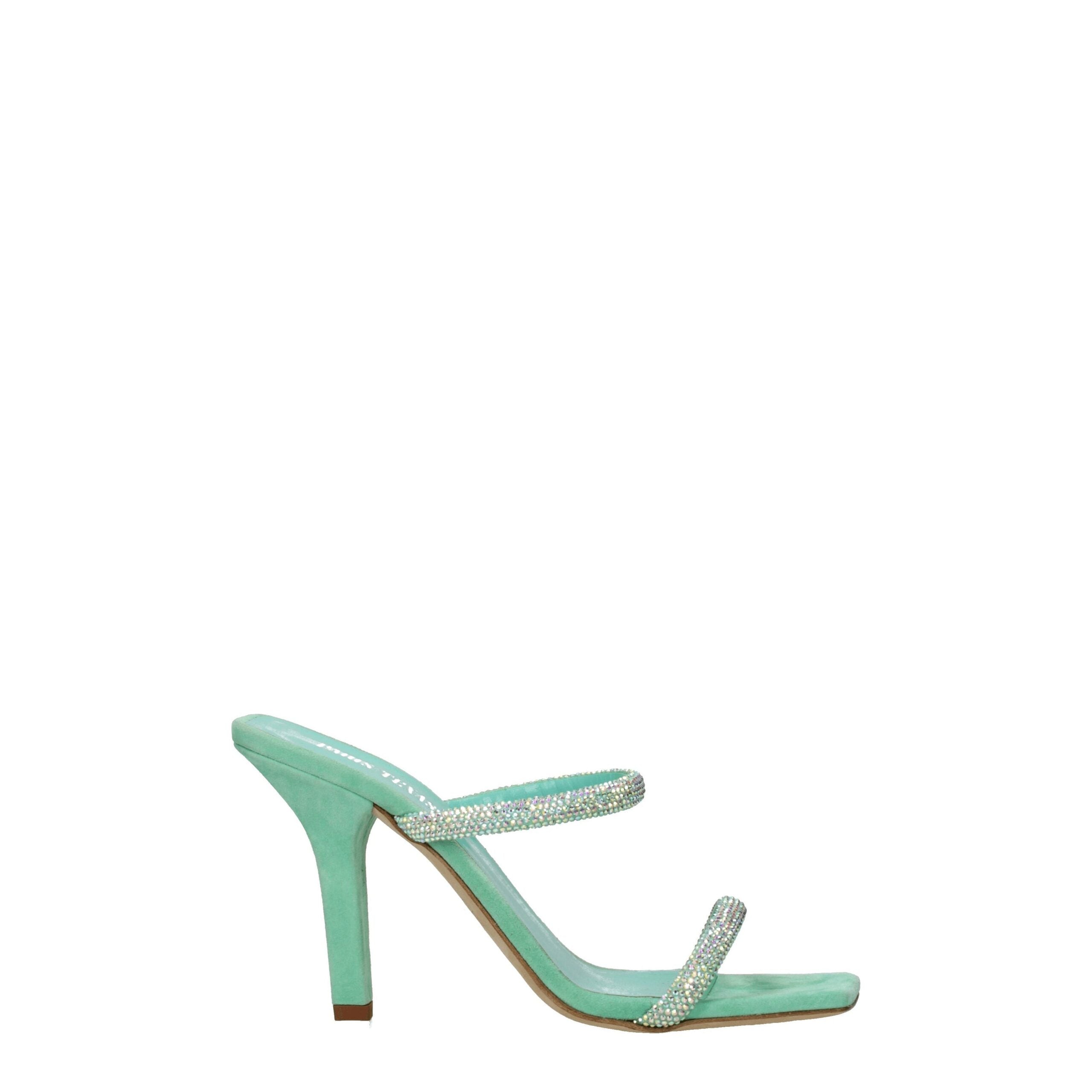 Sandale en cuir vert Paris Texas