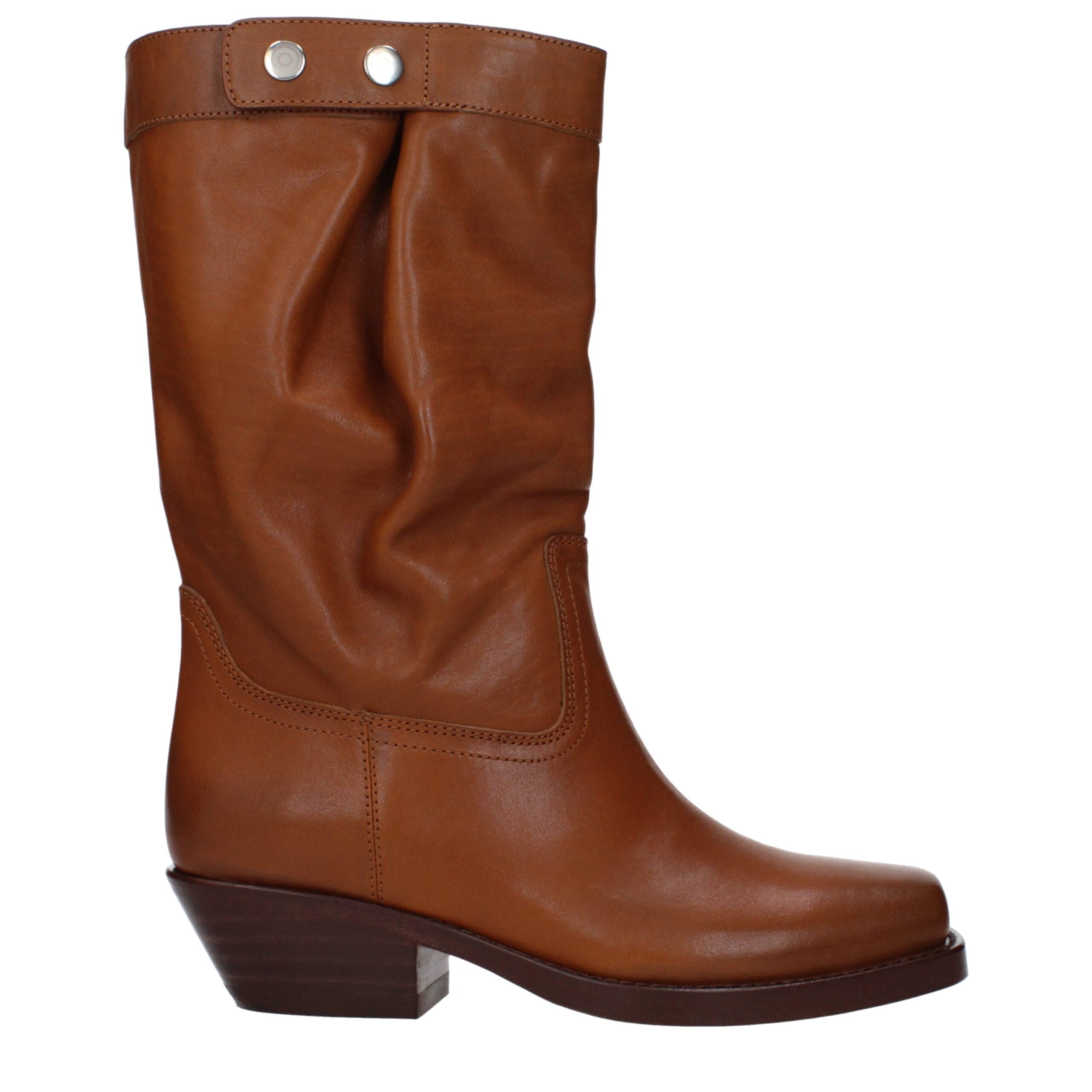 Bottines en cuir marron Isabel Marant