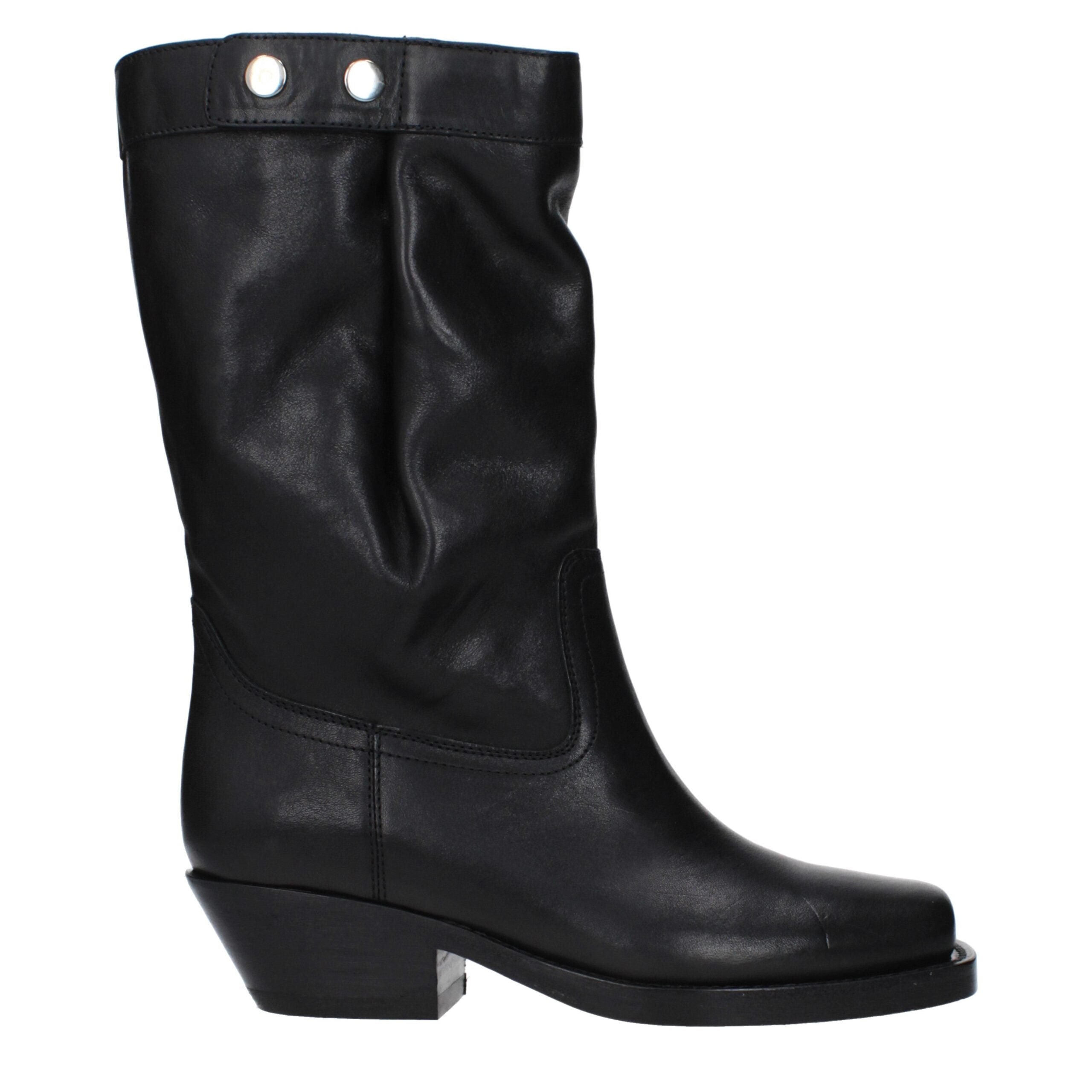 Bottines en cuir noir Isabel Marant