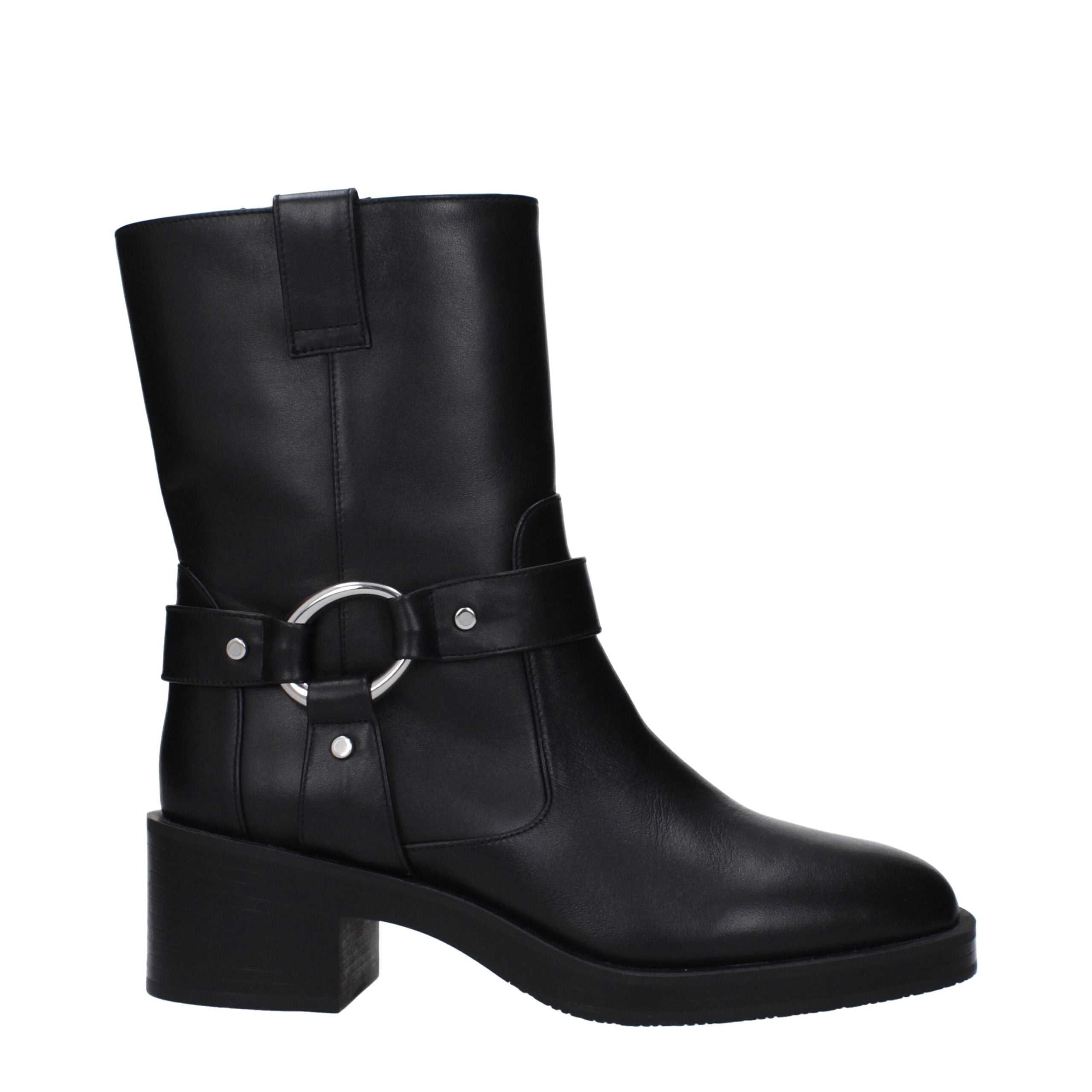 Bottines en cuir noir Stuart Weitzman