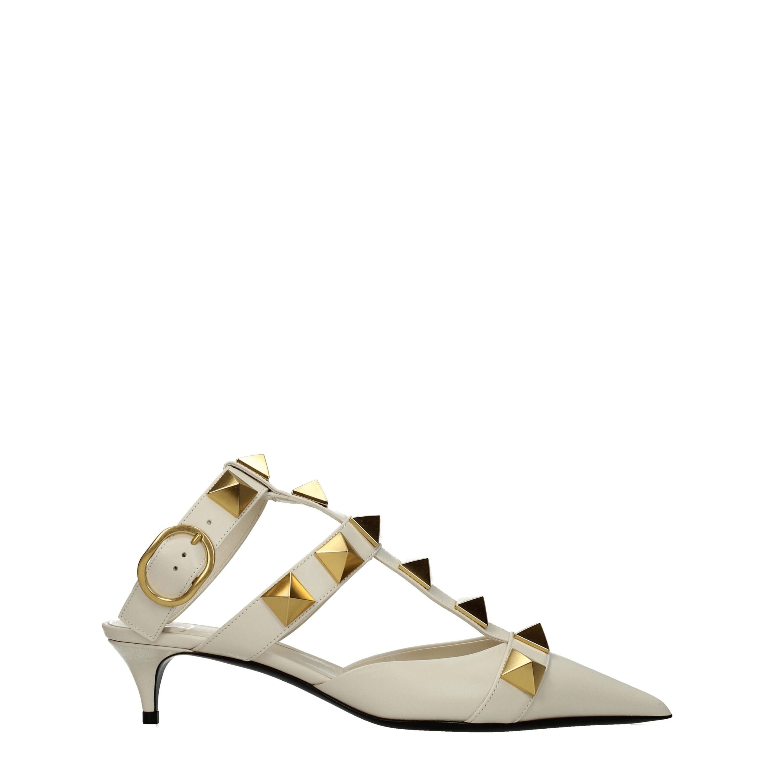 Sandale en cuir beige Valentino Garavani