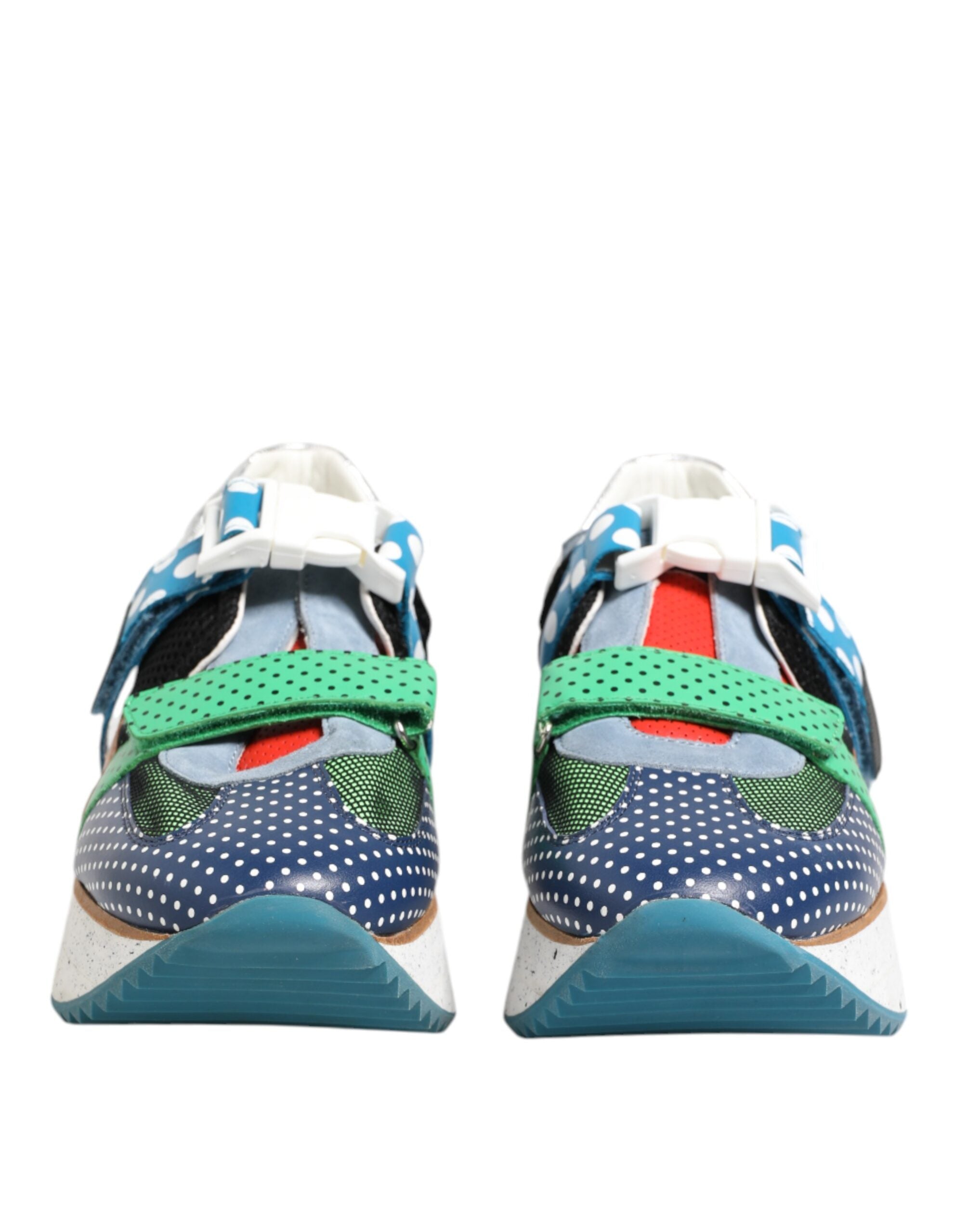 Dolce & Gabbana Mehrfarbige niedrige Sneakers aus Leder