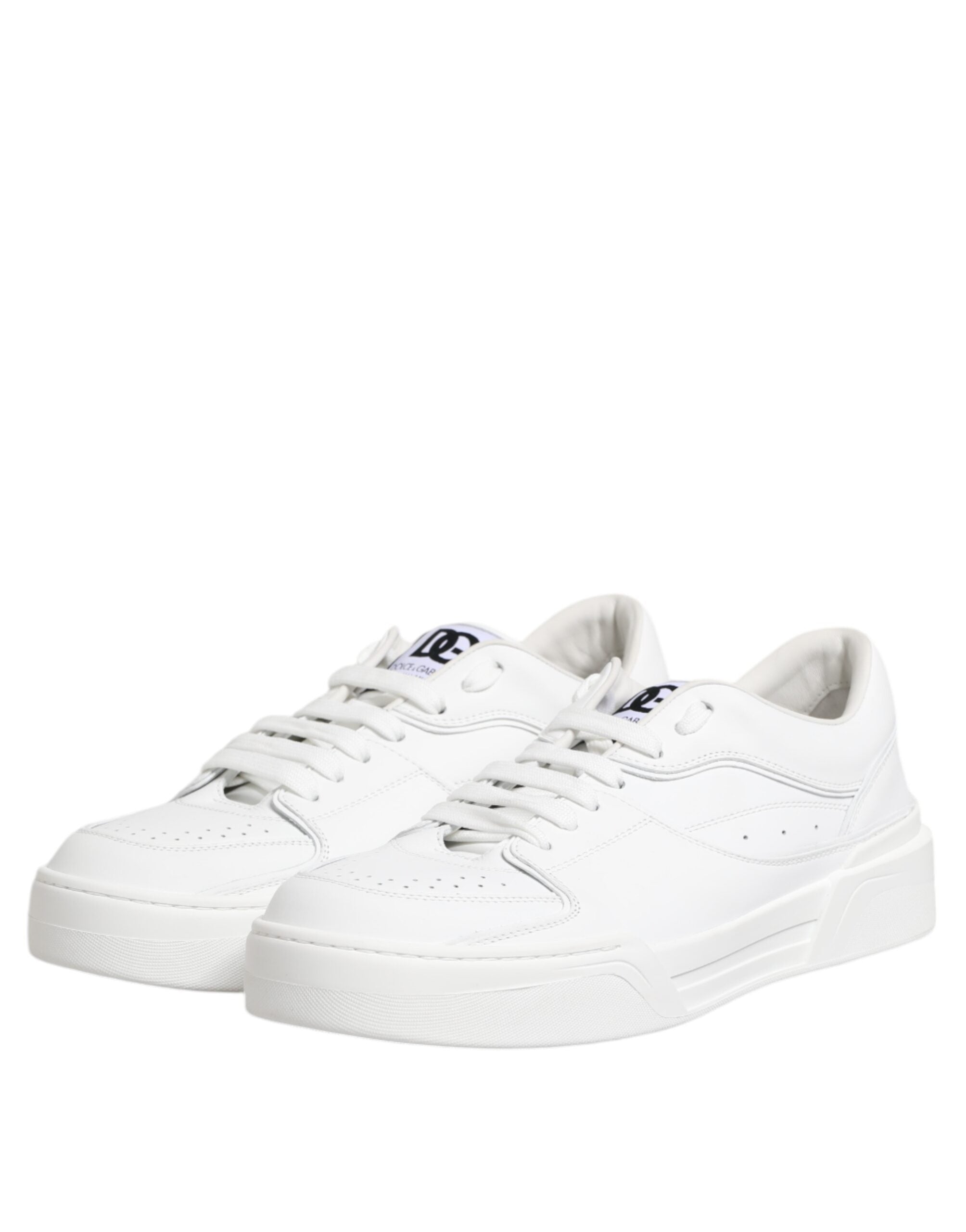Dolce & Gabbana Weiße Miami Leder Low Top Sneakers Schuhe