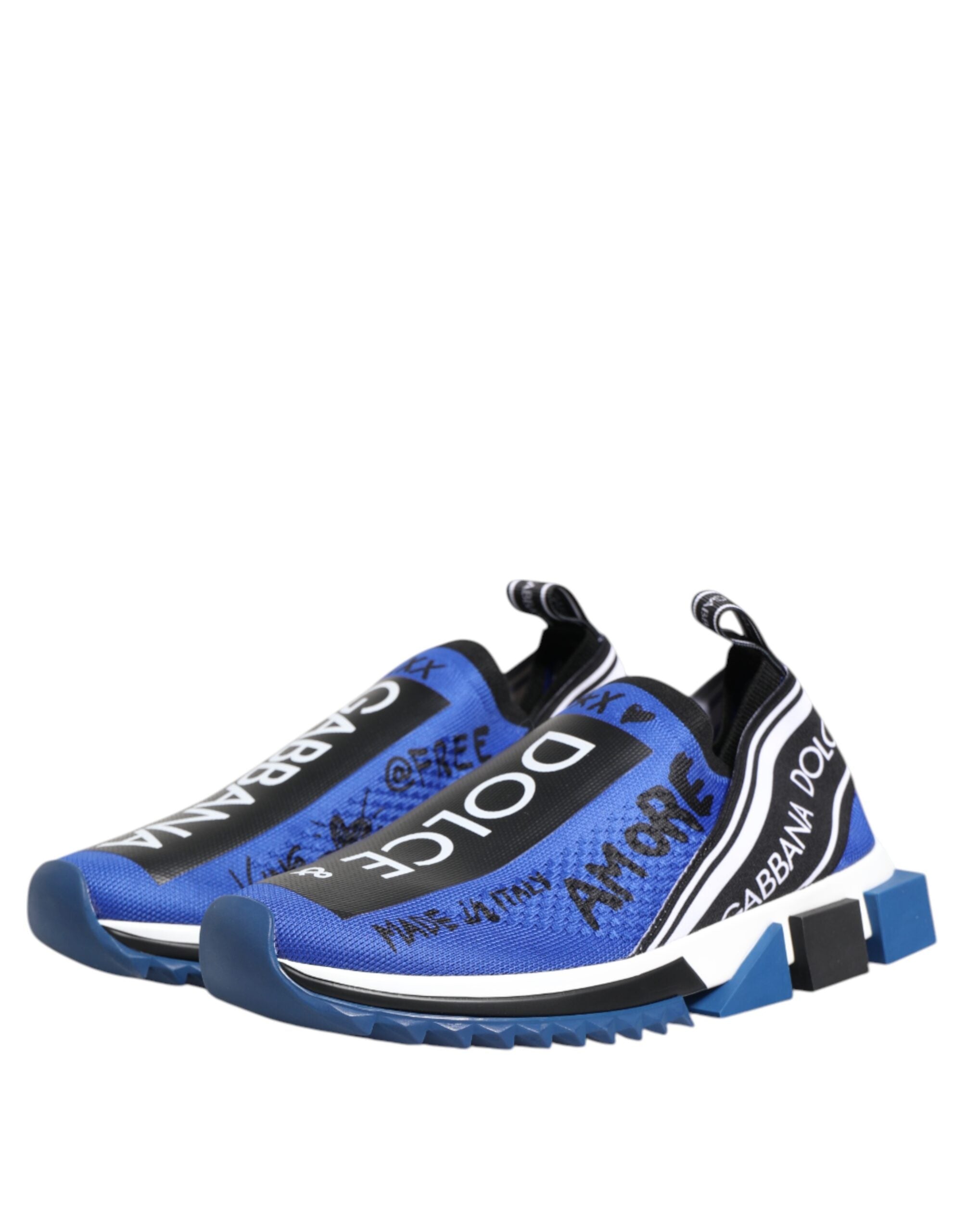 Dolce & Gabbana Blaues Logo Low Top Sorrento Sneakers Schuhe