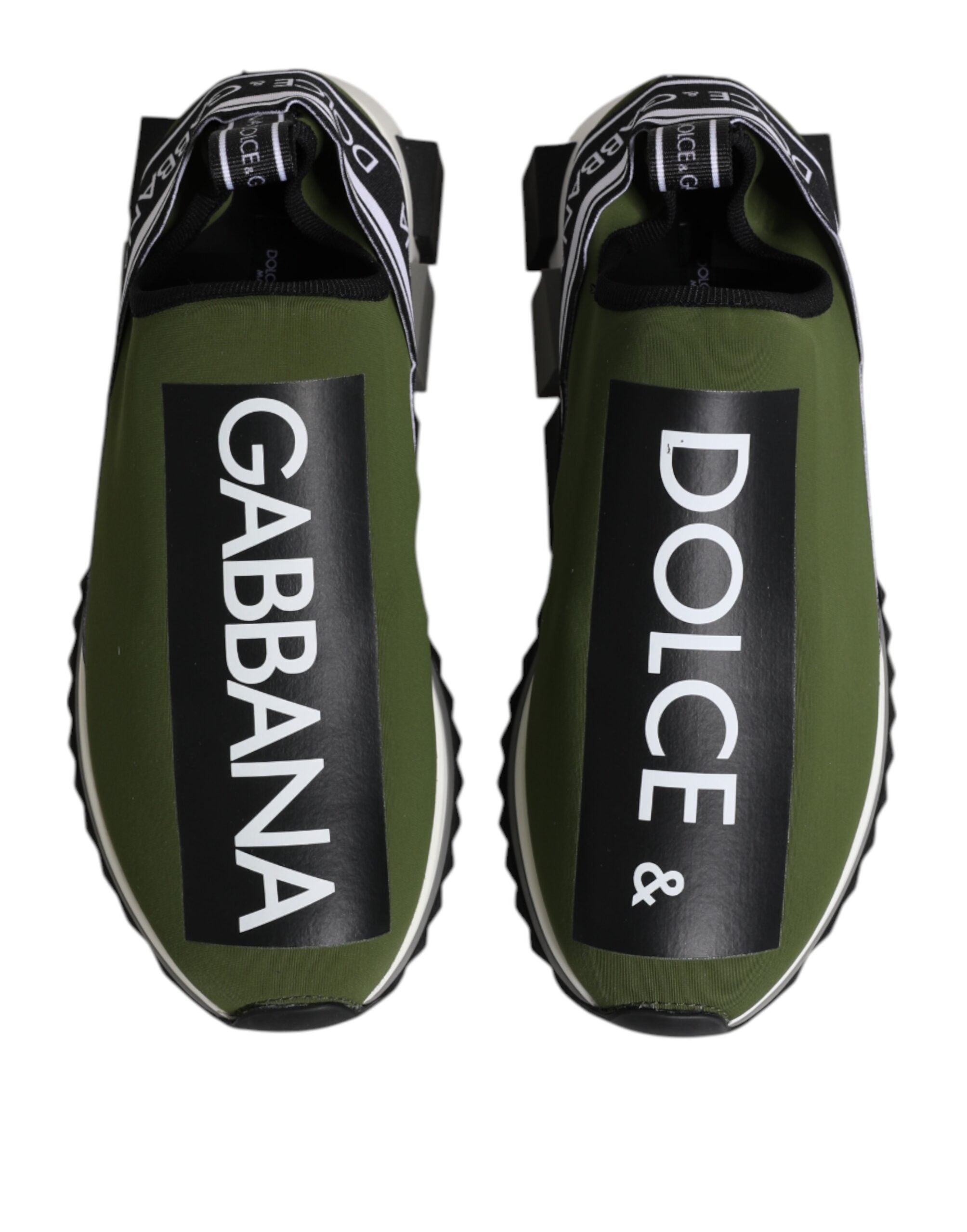 Dolce & Gabbana Grünes Logo Low Top Sorrento Herren Sneakers Schuhe