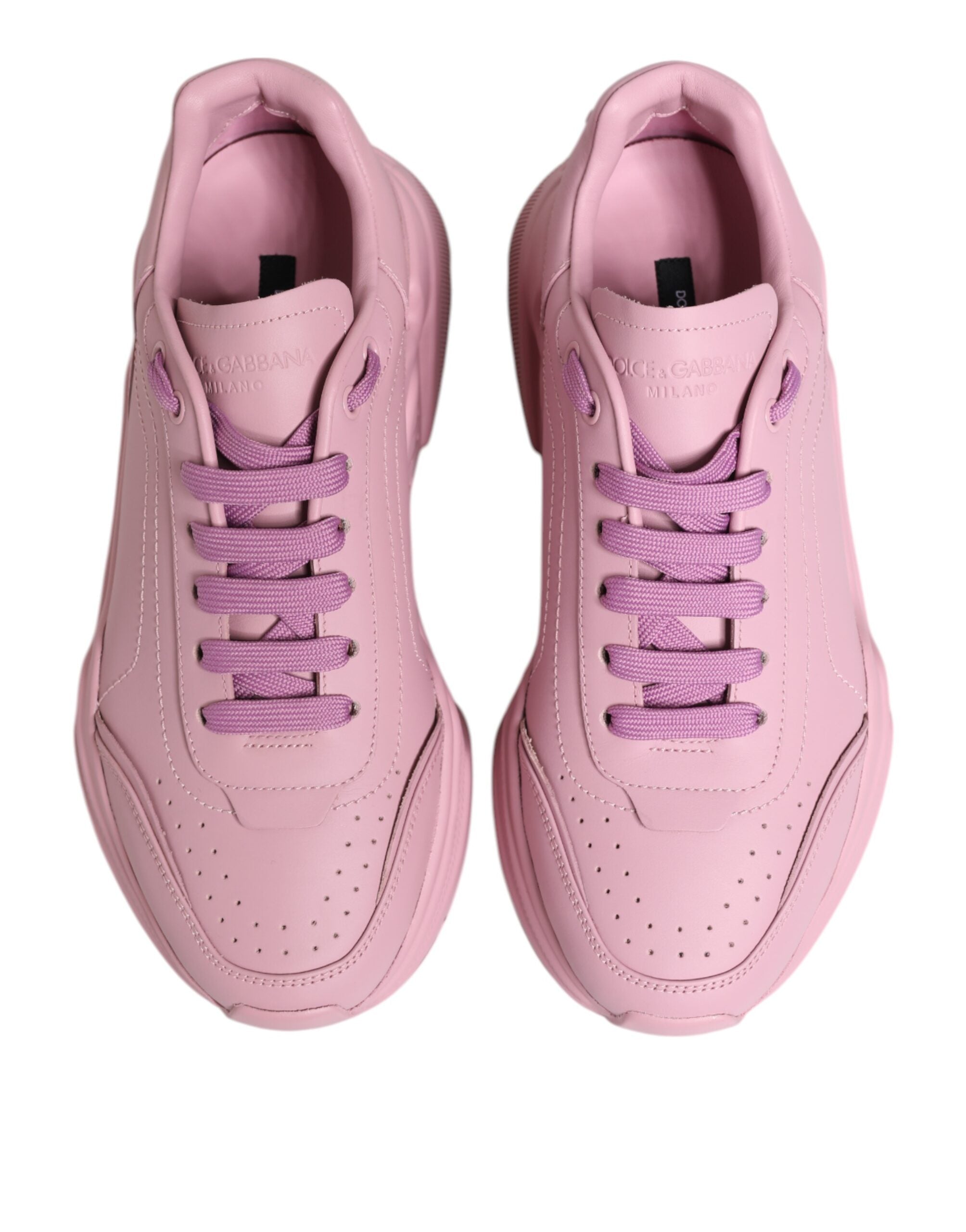 Dolce & Gabbana – Daymaster – Niedrige Sneakers aus rosa Leder