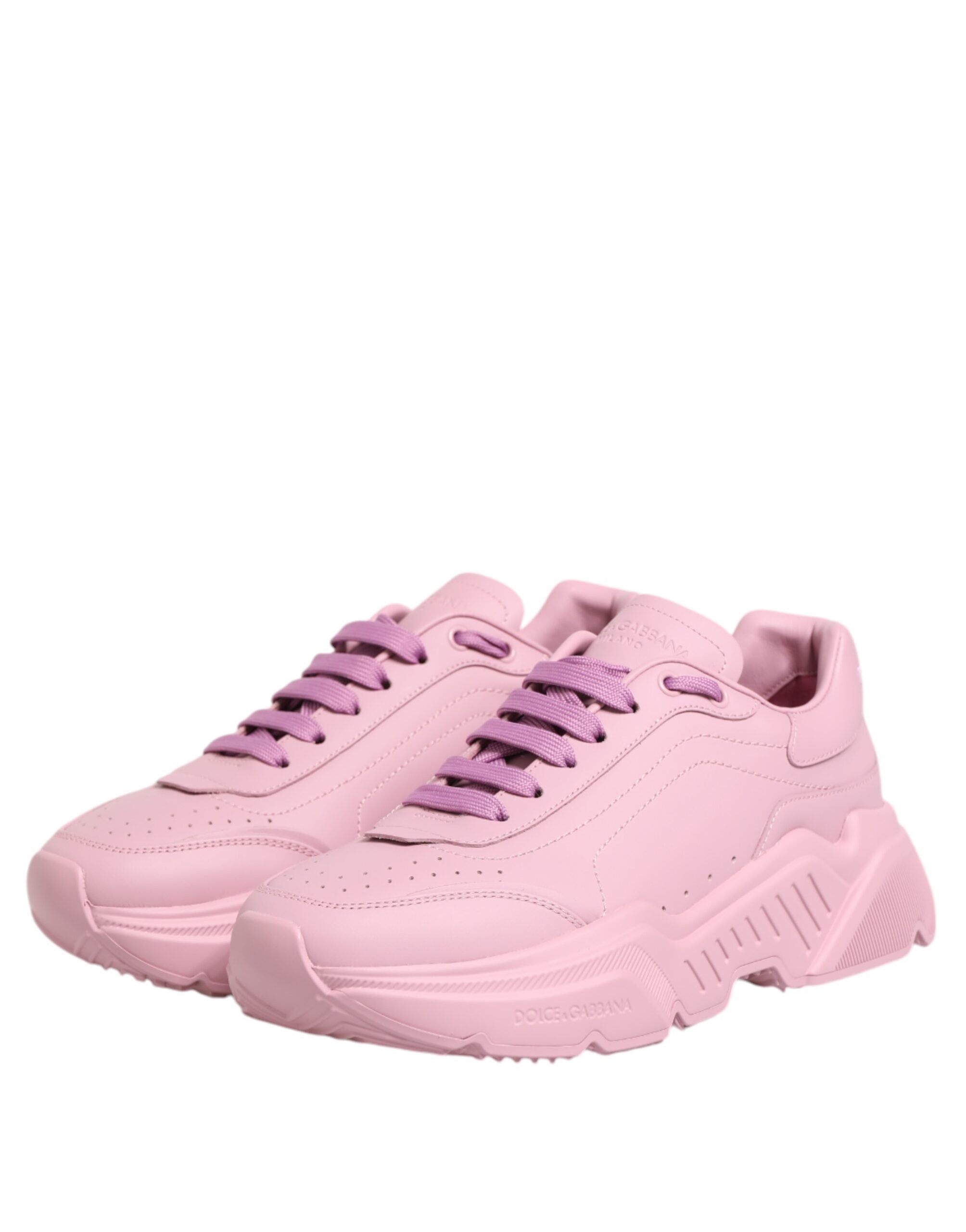 Dolce & Gabbana – Daymaster – Niedrige Sneakers aus rosa Leder