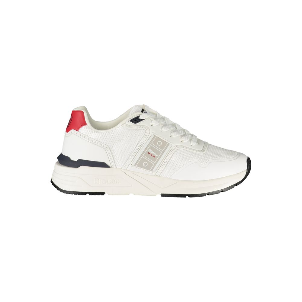 Blauer Herren-Sneaker aus weißem Polyester