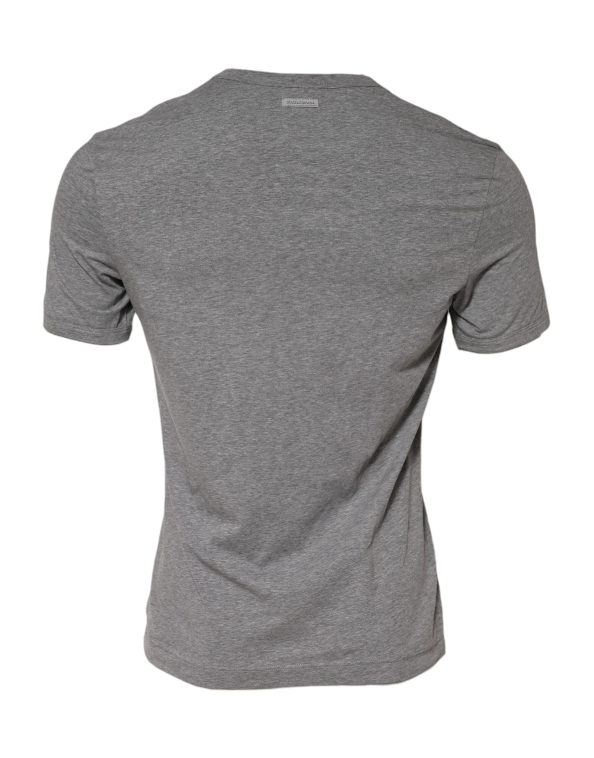 Dolce & Gabbana Gray Crew Neck Short Sleeves Underwear T-shirt