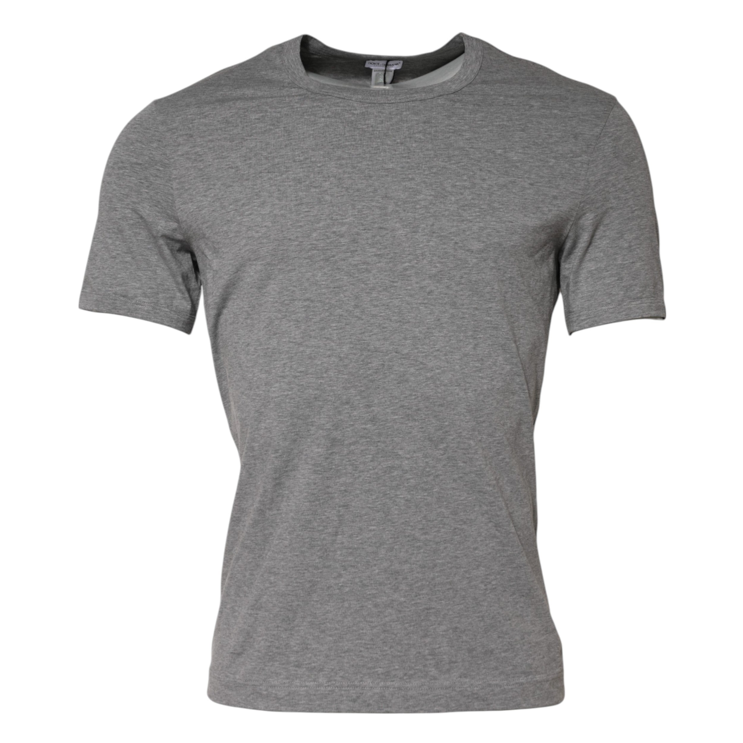 Dolce & Gabbana Gray Crew Neck Short Sleeves Underwear T-shirt