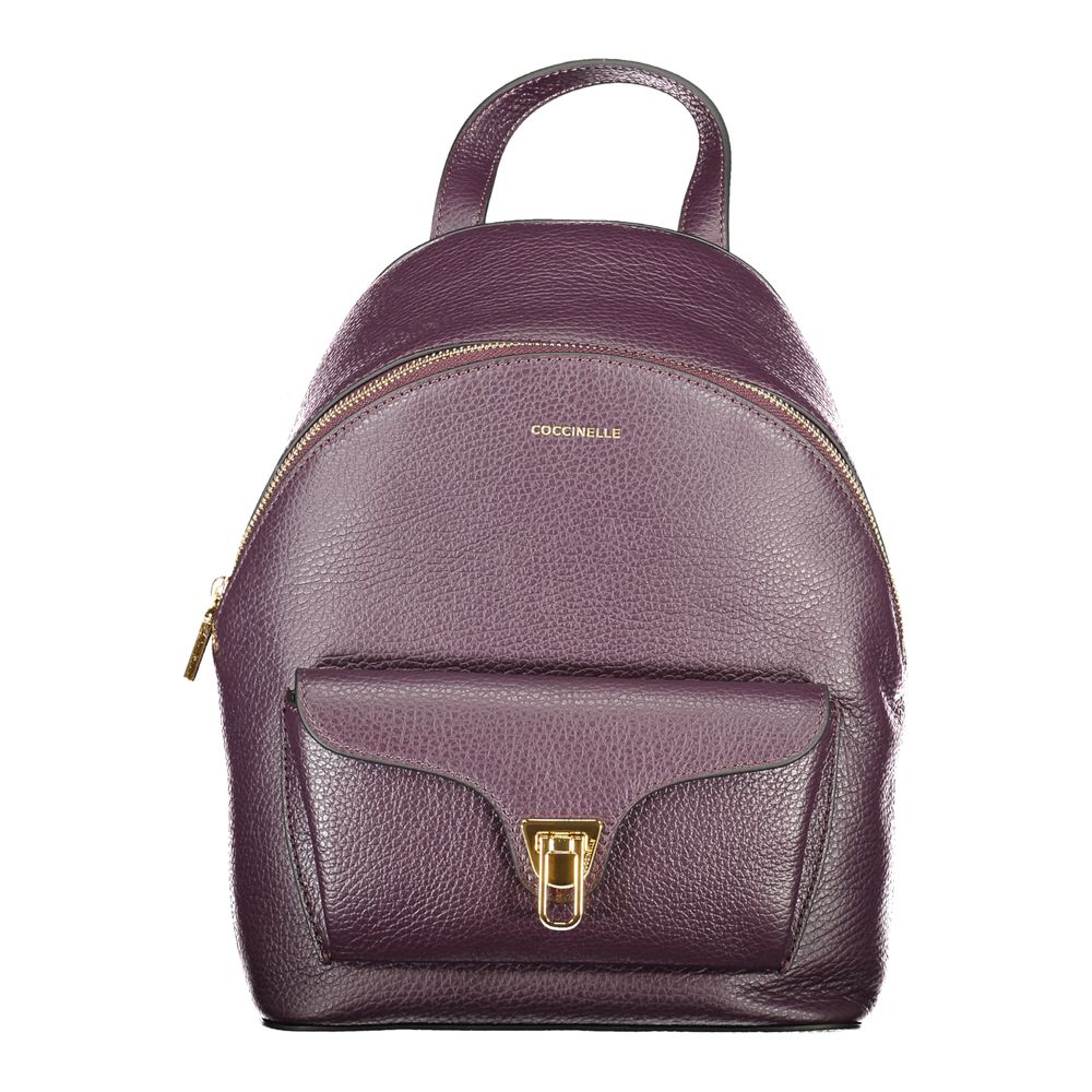 Sac à dos pour femme en cuir violet Coccinelle