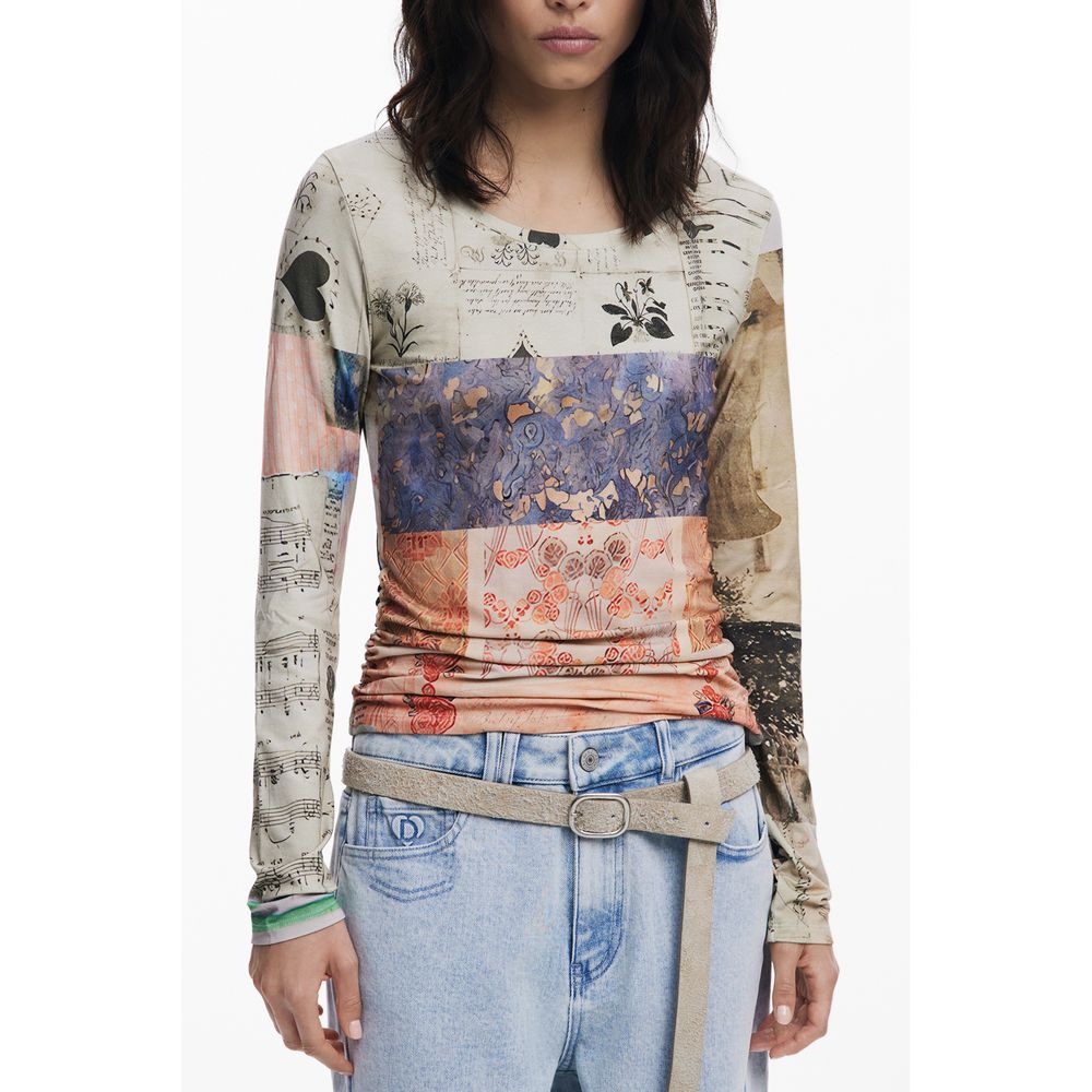 Haut Desigual en viscose beige pour femme