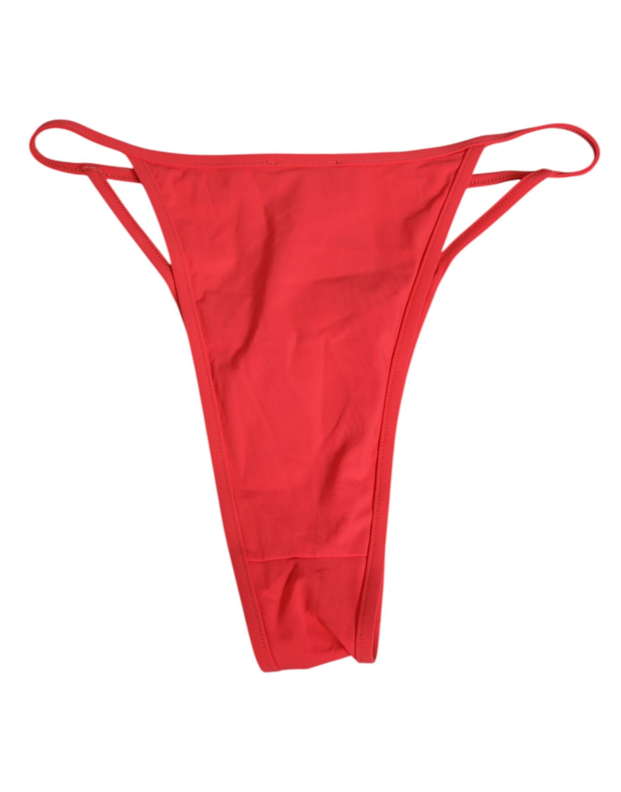 Dolce & Gabbana – Roter Nylon-Stretch-Tanga mit Slip
