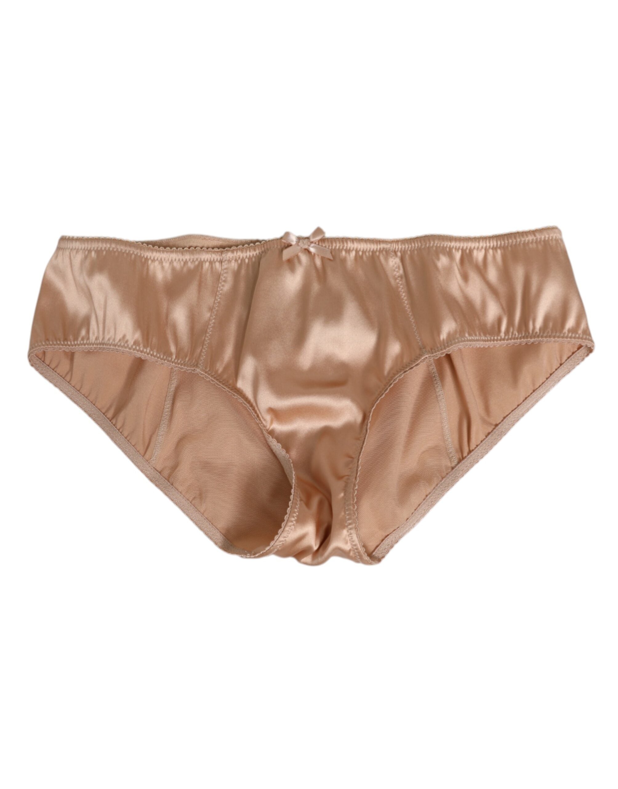 Culotte en satin de soie beige Dolce & Gabbana en dentelle florale