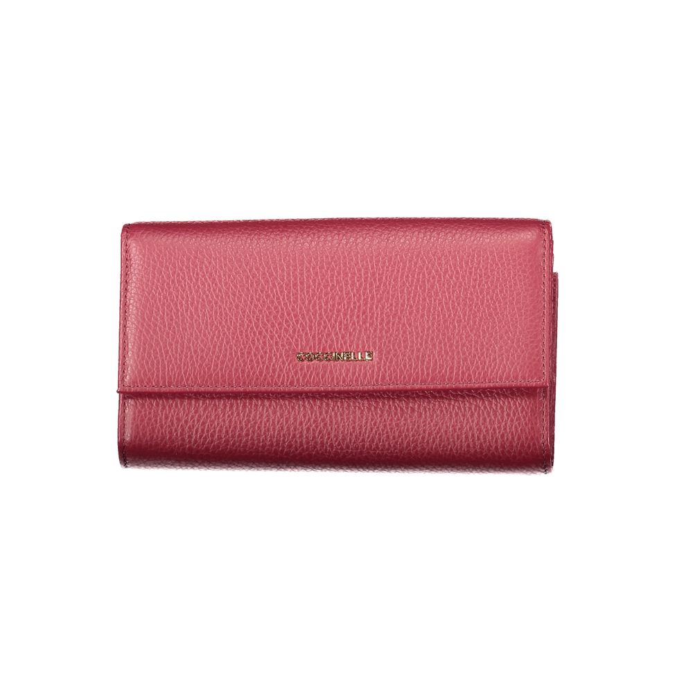 Portefeuille femme en cuir rouge Coccinelle