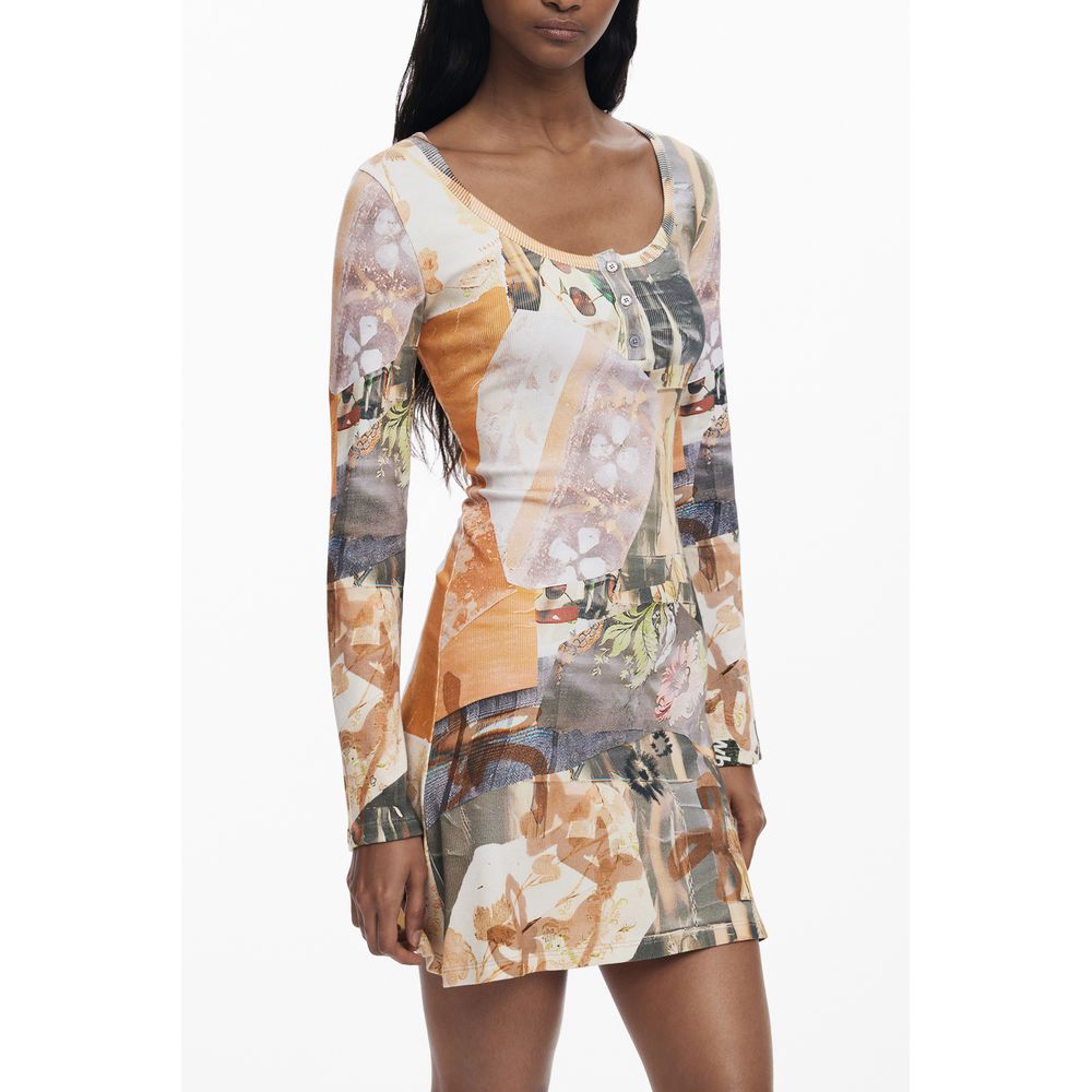 Robe Desigual beige en polyester pour femme