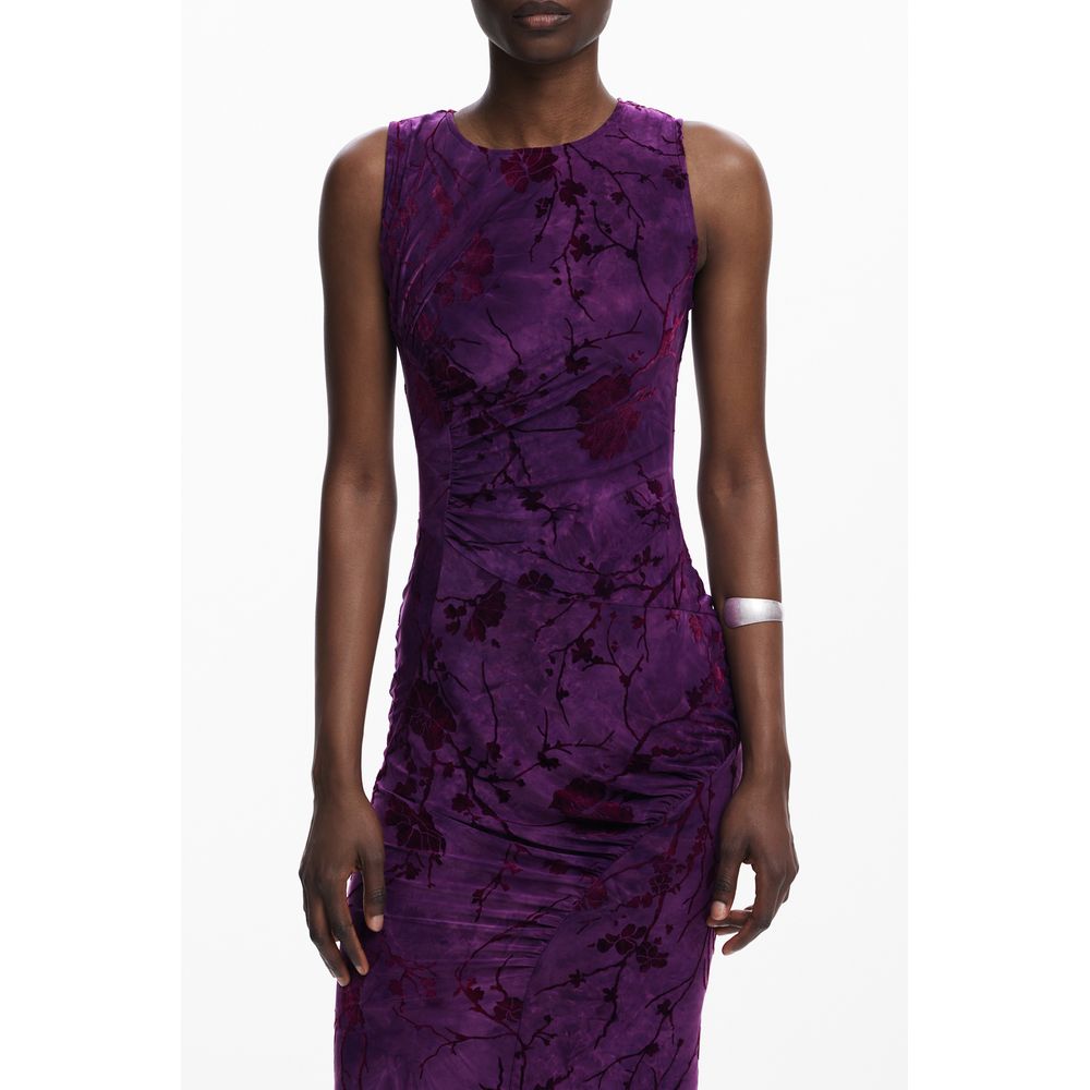 Robe Desigual violette en polyester pour femme