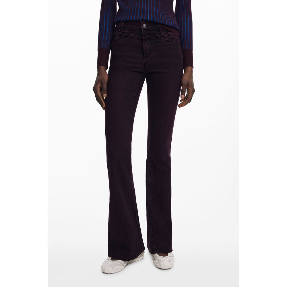 Jean Desigual en coton violet pour femme