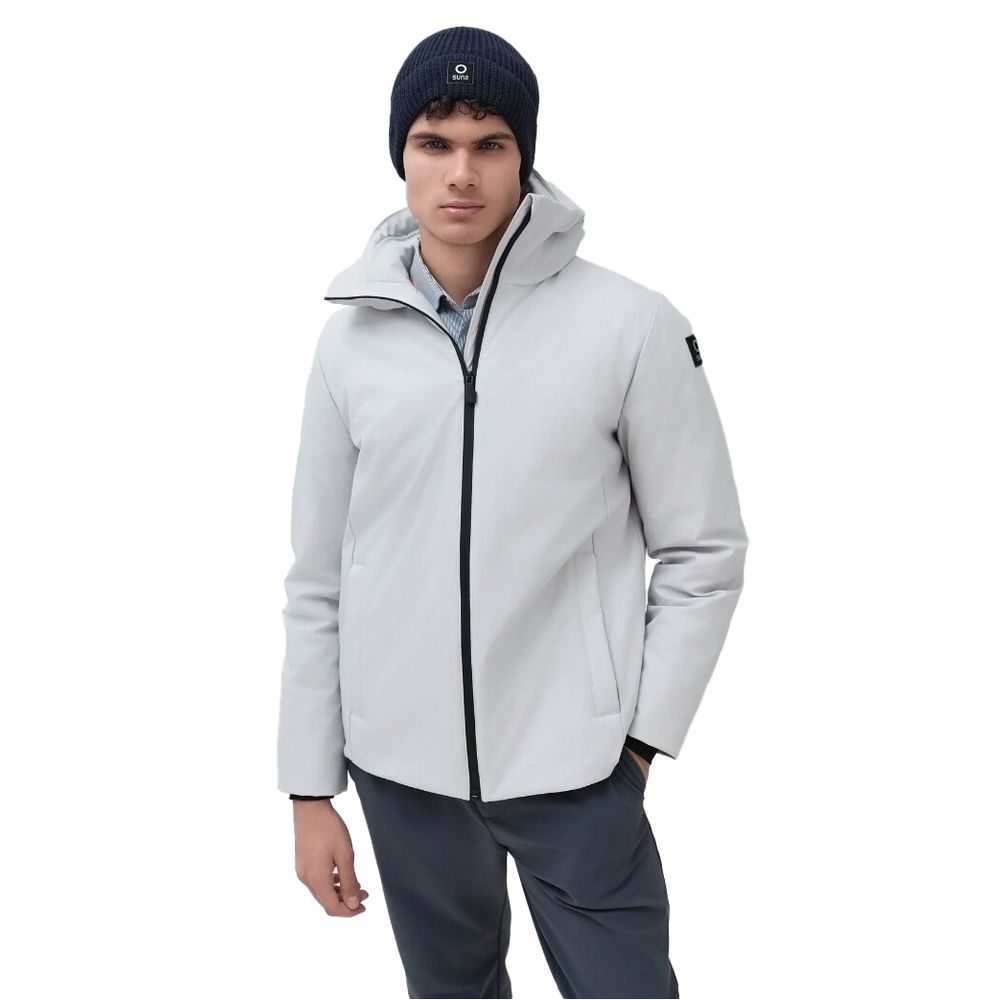 Suns Gray Polyester Jackets & Coat