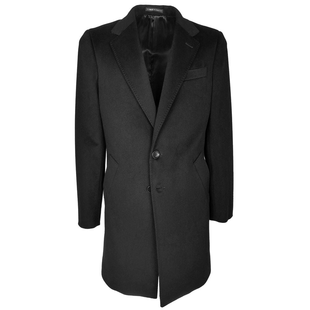 Veste homme en laine noire fabriquée en Italie