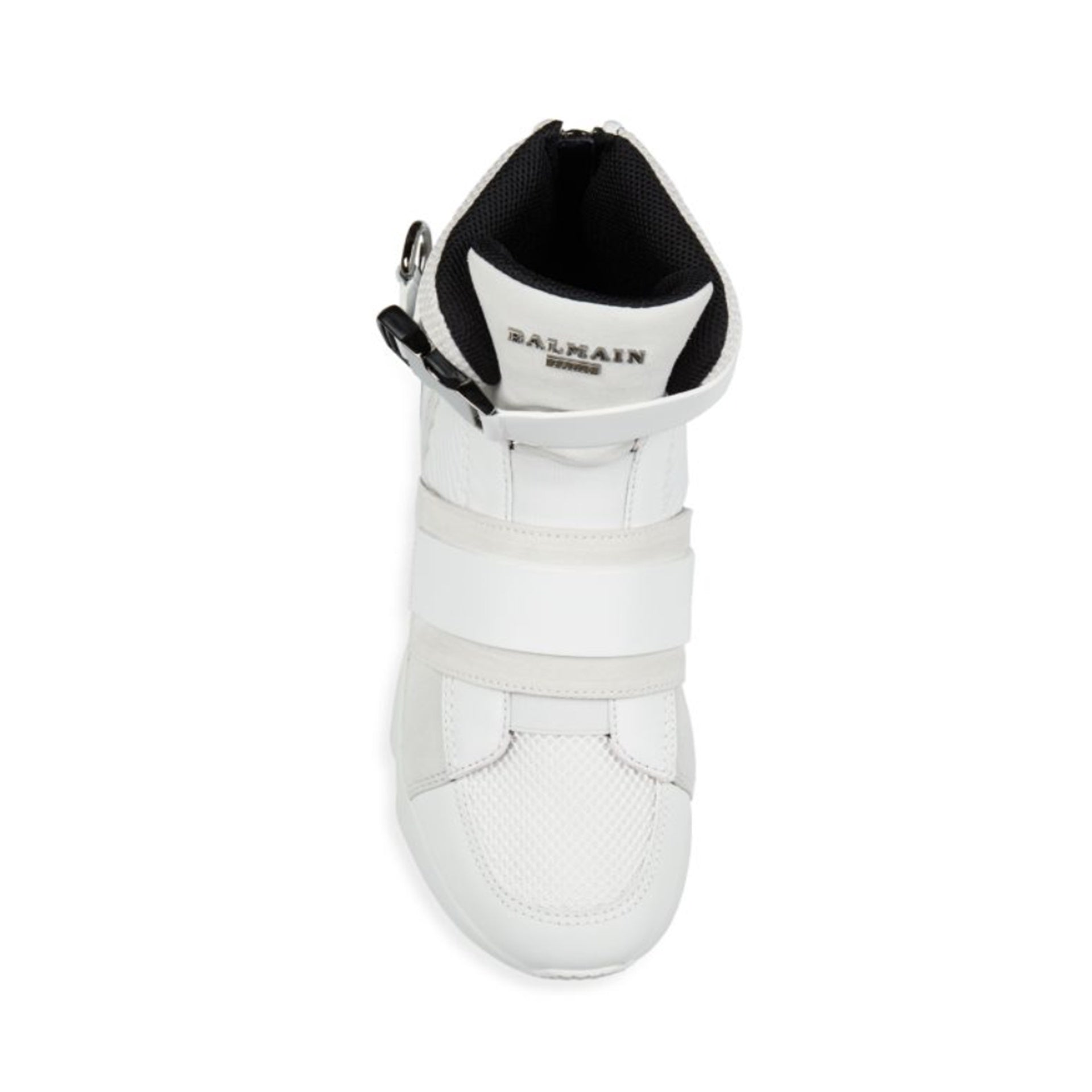 Balmain Exton Mixed-Media High-Top Sneakers