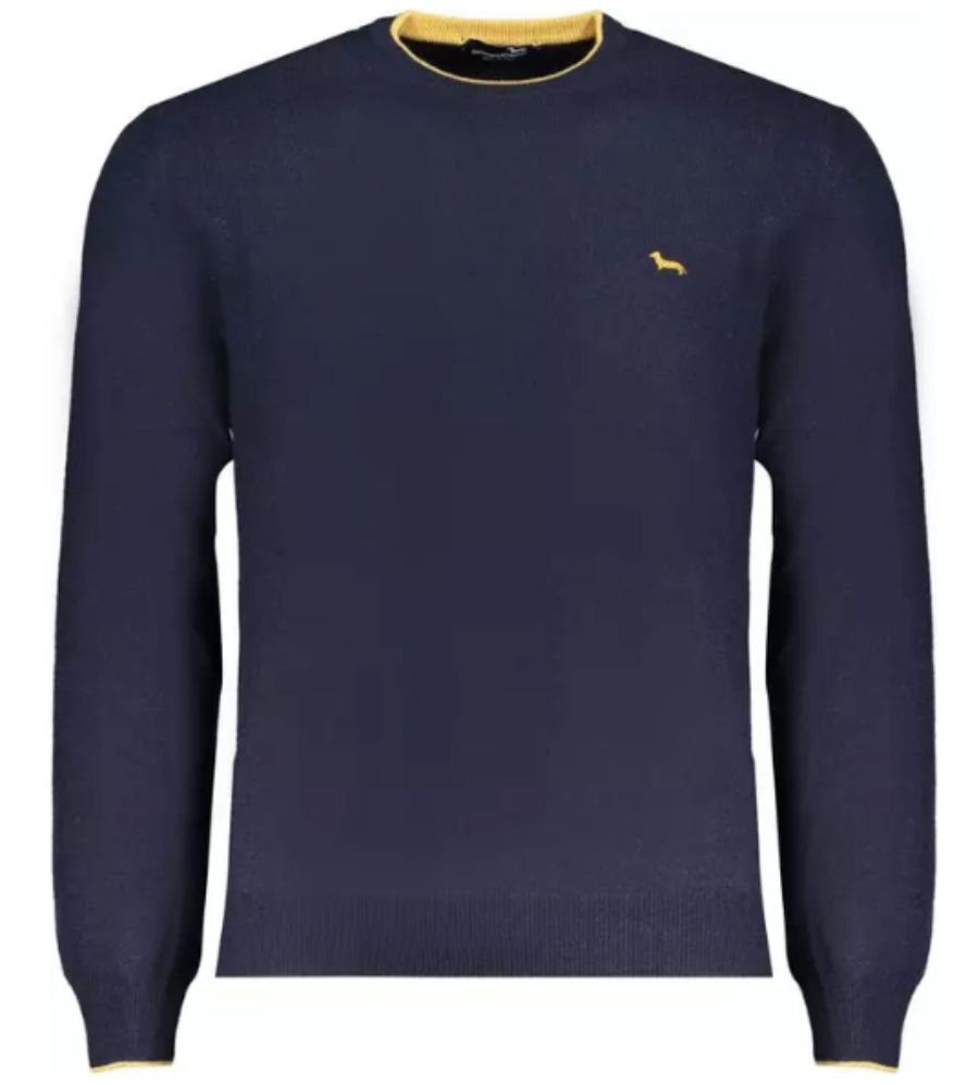 Pull en laine bleu Harmont & Blaine pour homme