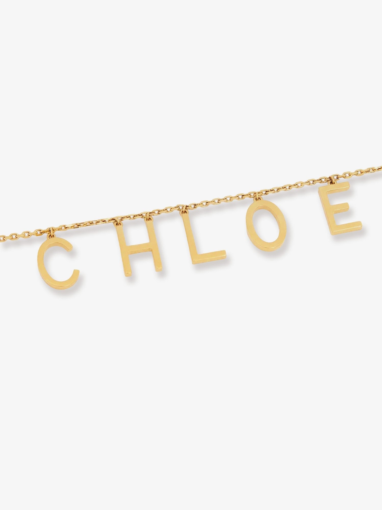 CHLOE' Chloé Letters brass necklace