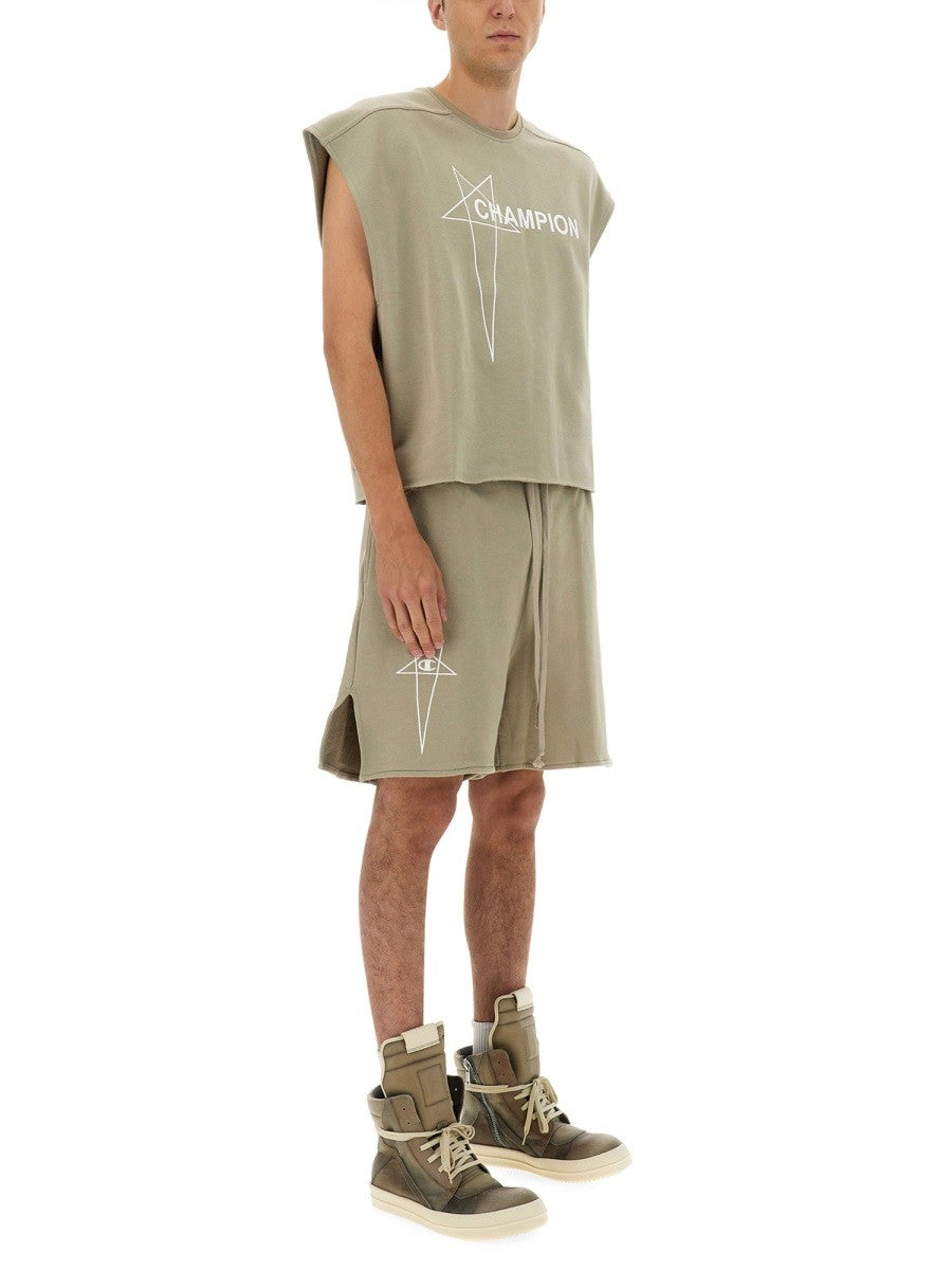 CHAMPION X RICK OWENS COTTON SHORTS