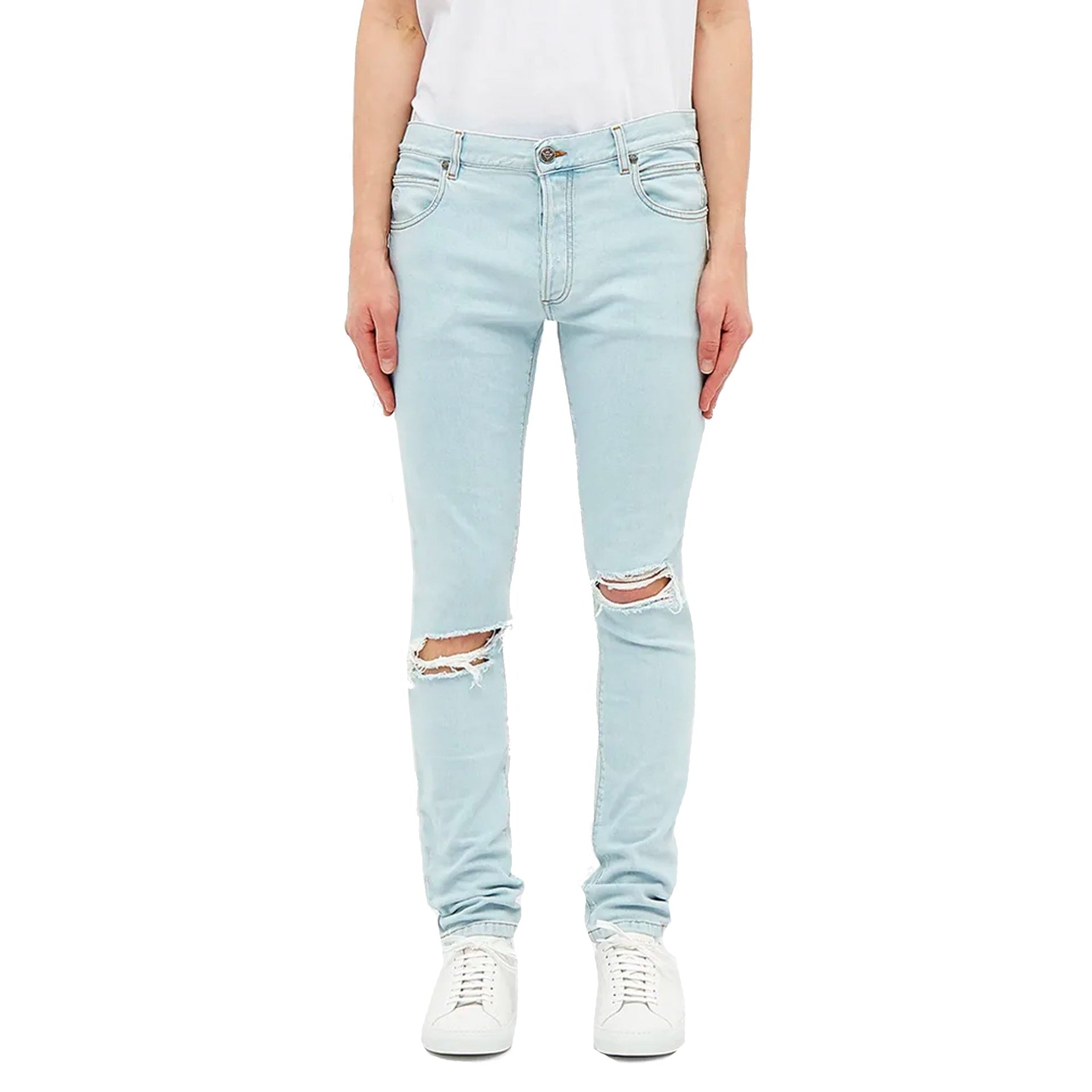 Balmain Distressed Skinny Jeans