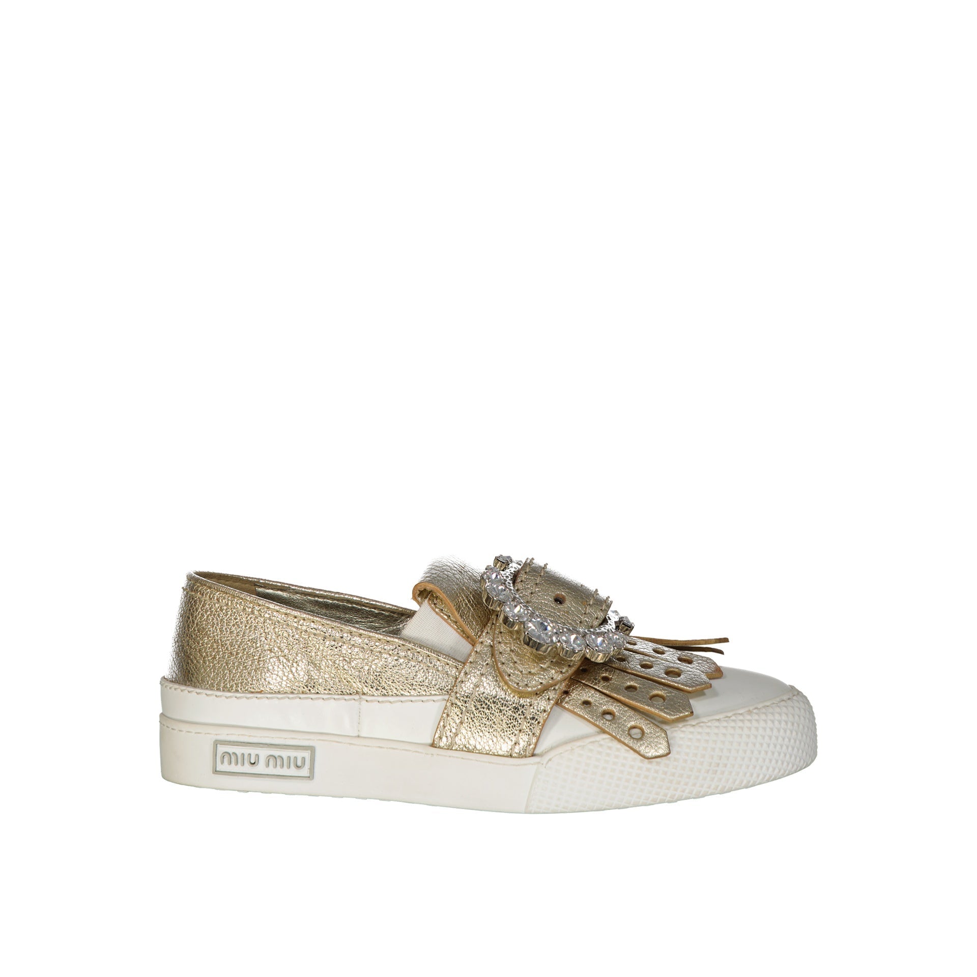 Miu Miu Embellished Sneakers - WOMEN SHOES - MIU MIU - Tluxy New