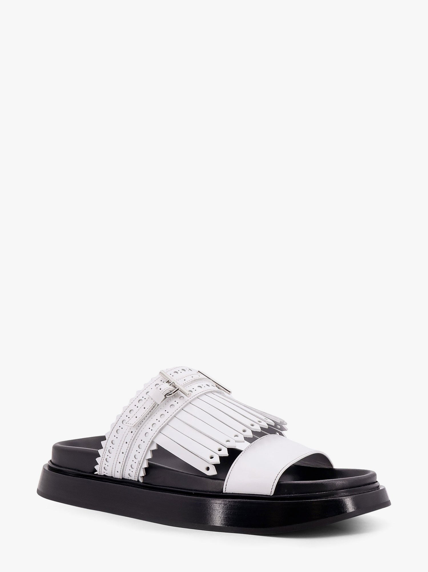 Alexander Mcqueen Leather sandals with leather fringe