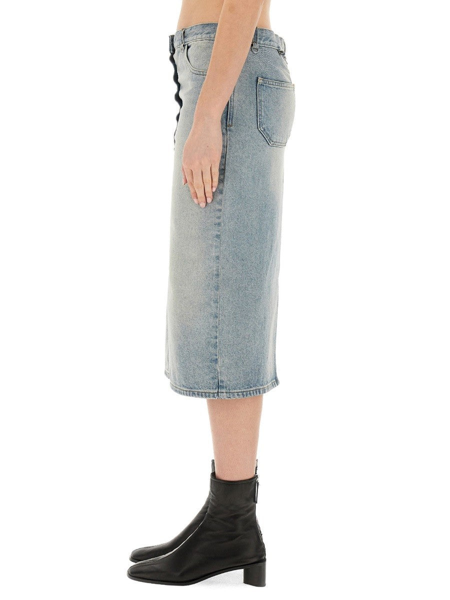 COURREGES MIDI SKIRT