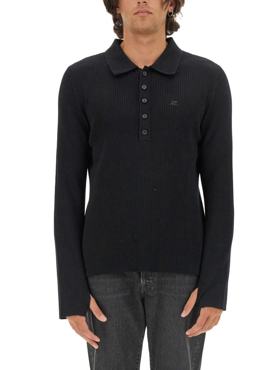 COURREGES POLO WITH LOGO