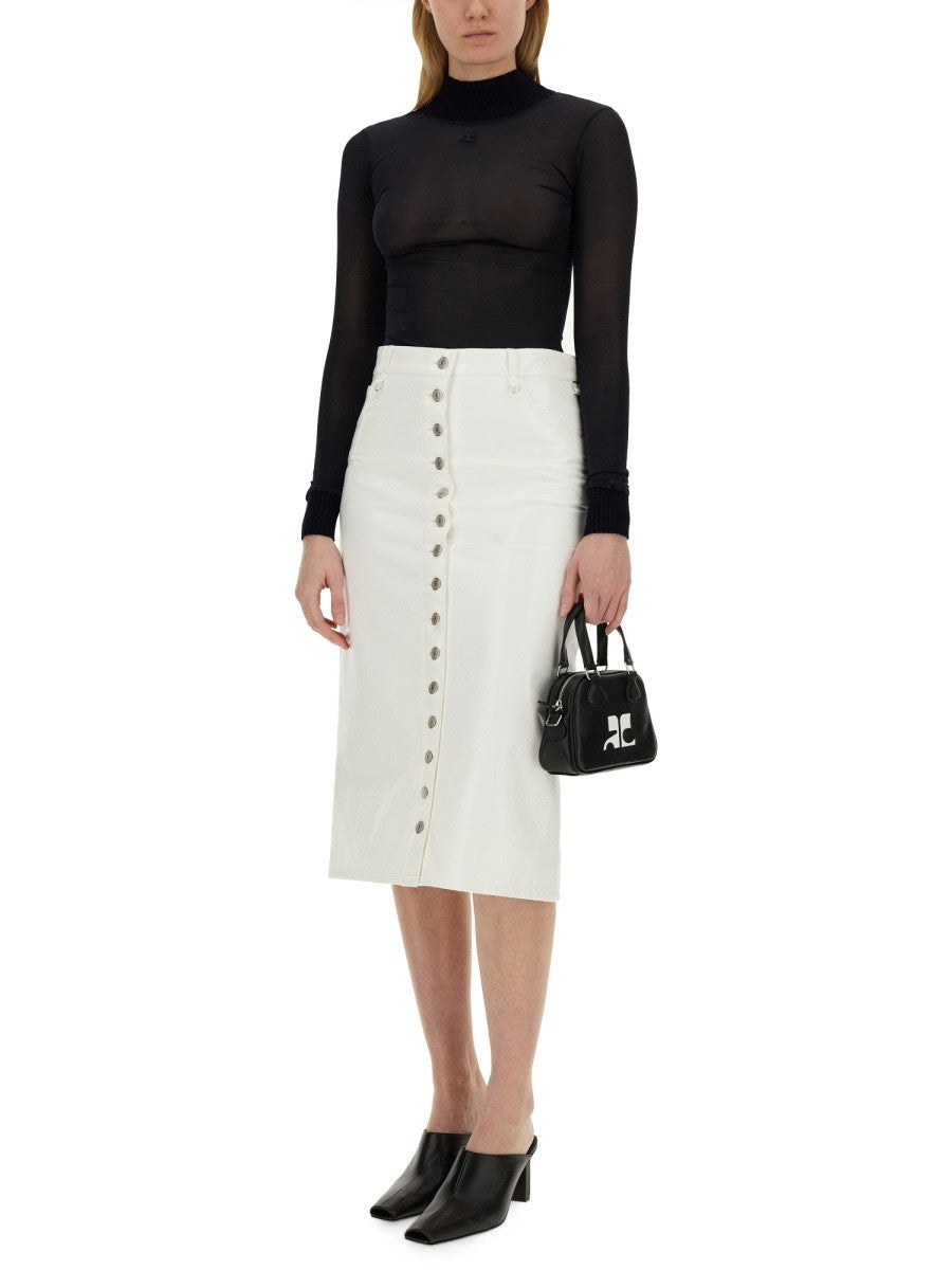 COURREGES SKIRT WITH BUTTONS