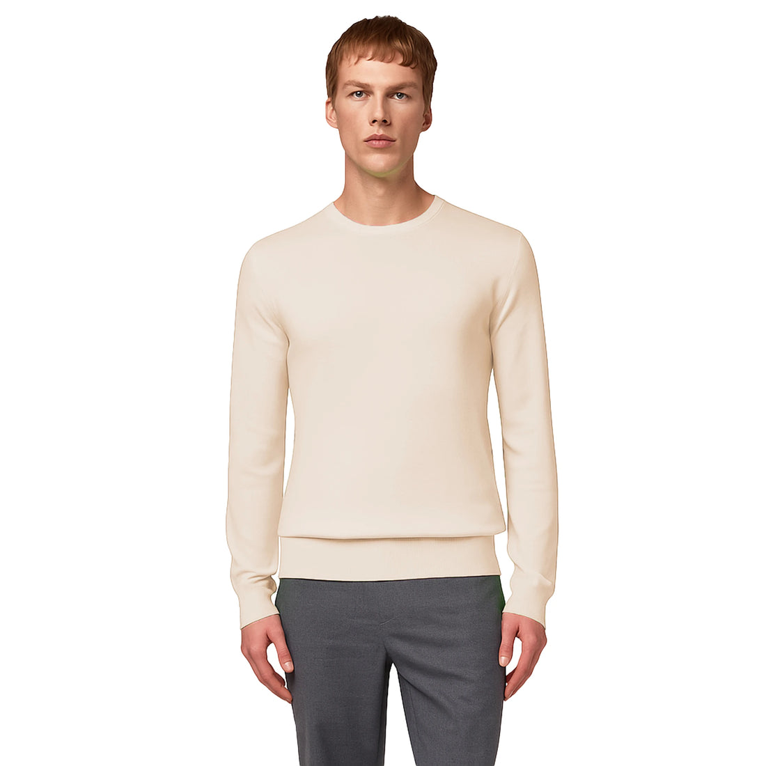 Alpha Studio Sweaters Beige Man