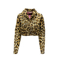 DSQUARED2 Leopard Calf Hair Cropped Jacket – Siebentaschen