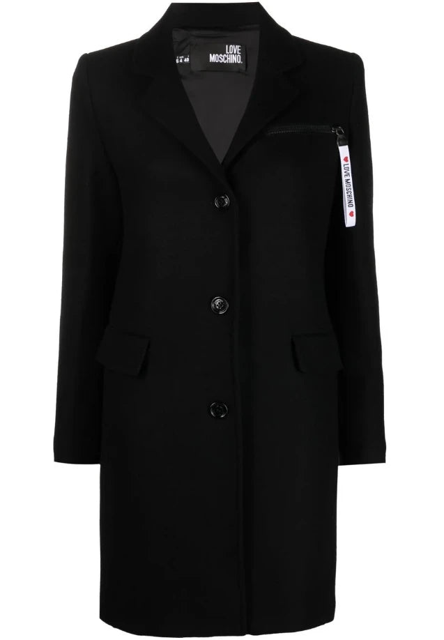 Love Moschino Coats Black Woman