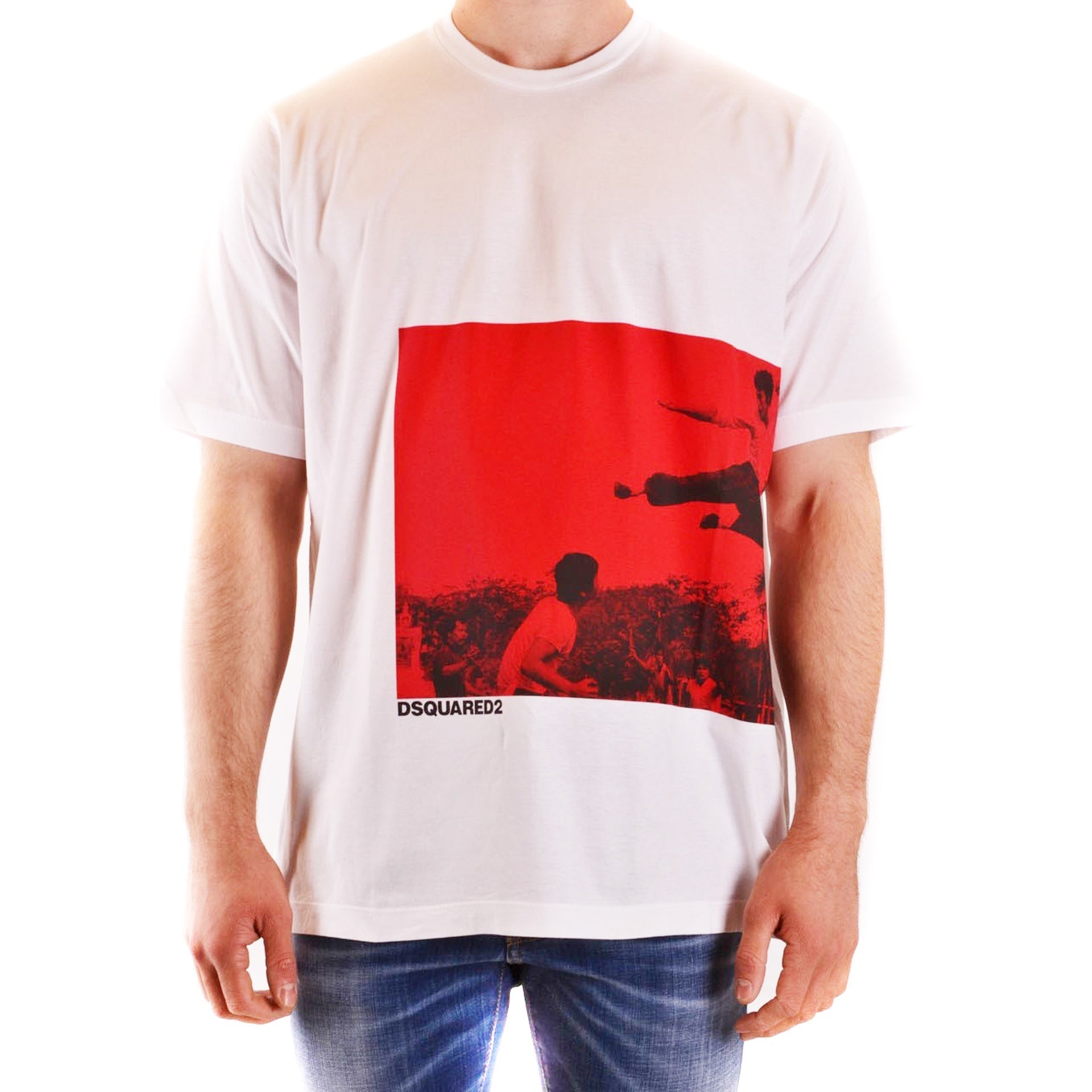 Dsquared2 Cotton Printed T-Shirt - MEN CLOTHING - DSQUARED2 - Tluxy New