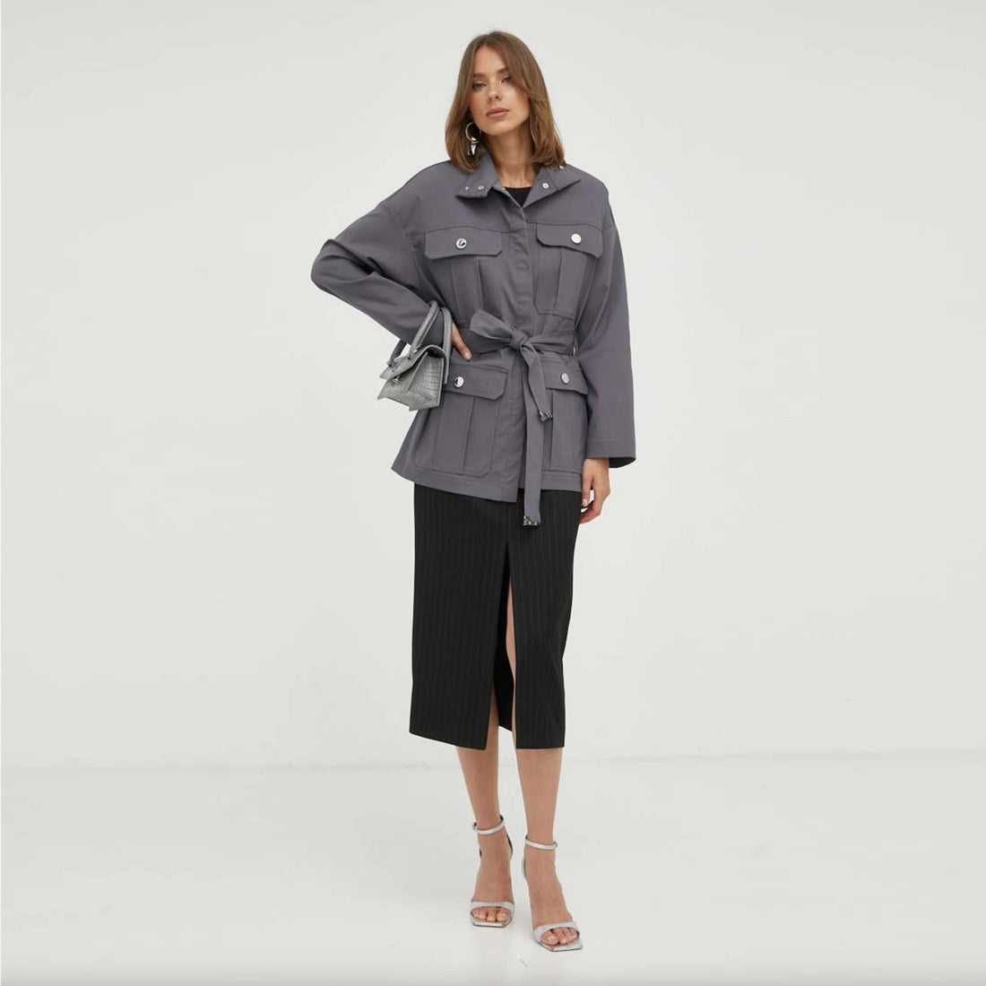 Patrizia Pepe Jackets Grey Woman
