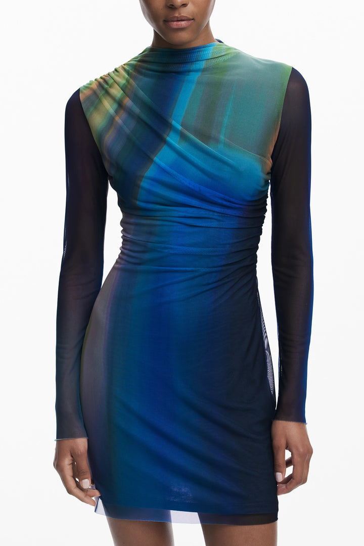 DESIGUAL SHORT DRESS FOR WOMEN IN BLUE