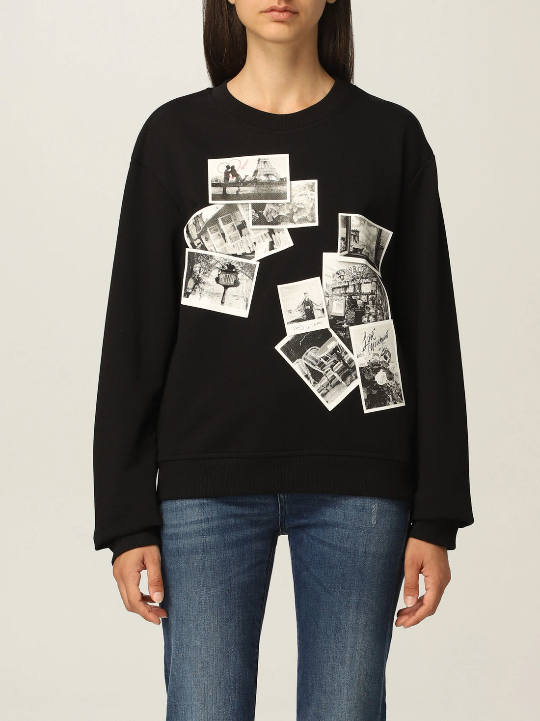 Love Moschino Sweatshirts Black Woman