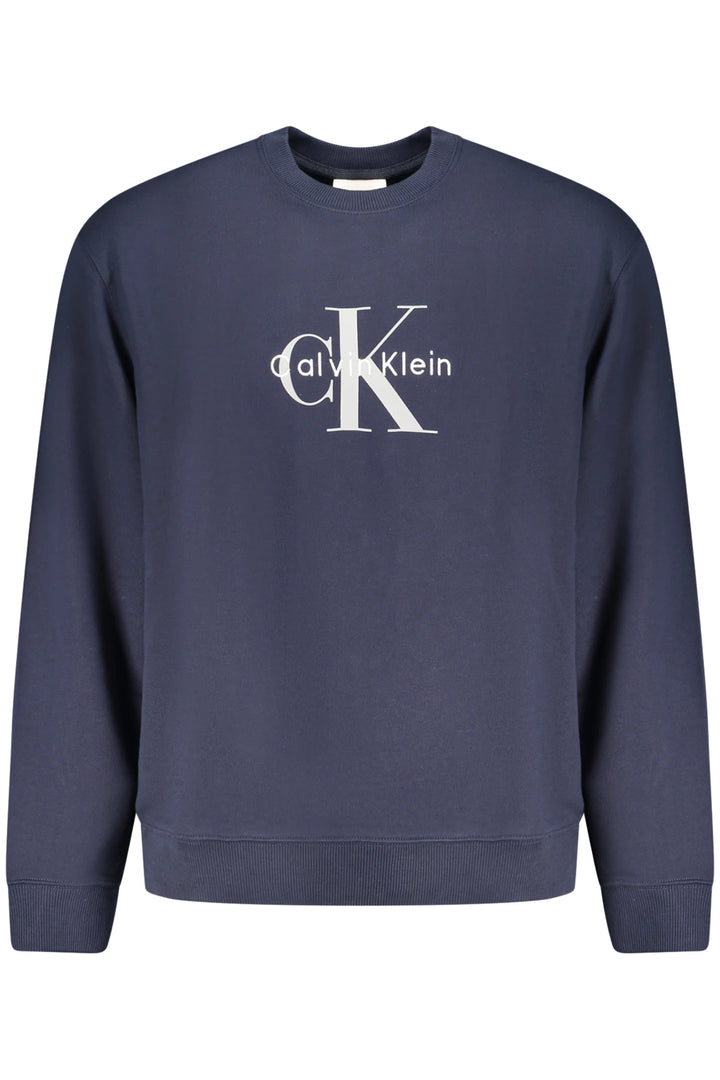 CALVIN KLEIN MEN&#39;S BLUE ZIP-UP SWEATSHIRT